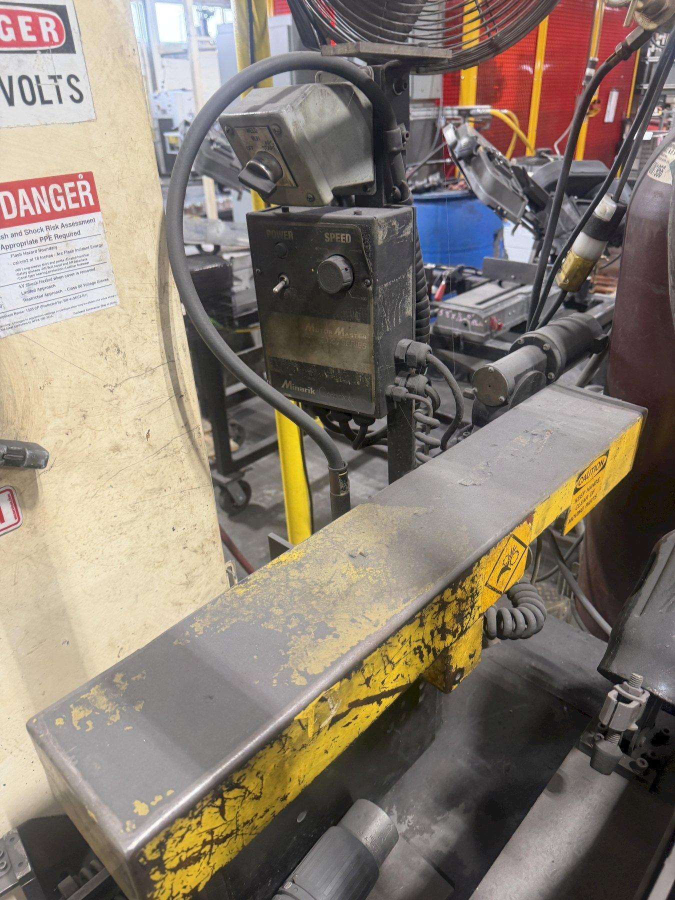 10" X .075" GUILD MODEL #VE-10 SHEAR END WELDER WITH LINCOLN TIG175 WELDER USED 2
