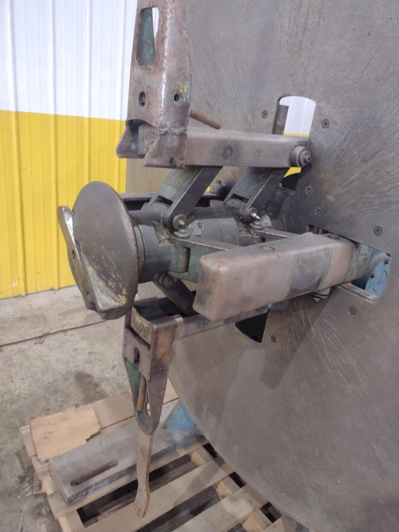 4,000 LBS X 12" LITTELL MODEL #40-12 PULL OFF COIL REEL UNCOILER WITH ELECTRIC BRAKE USED 12