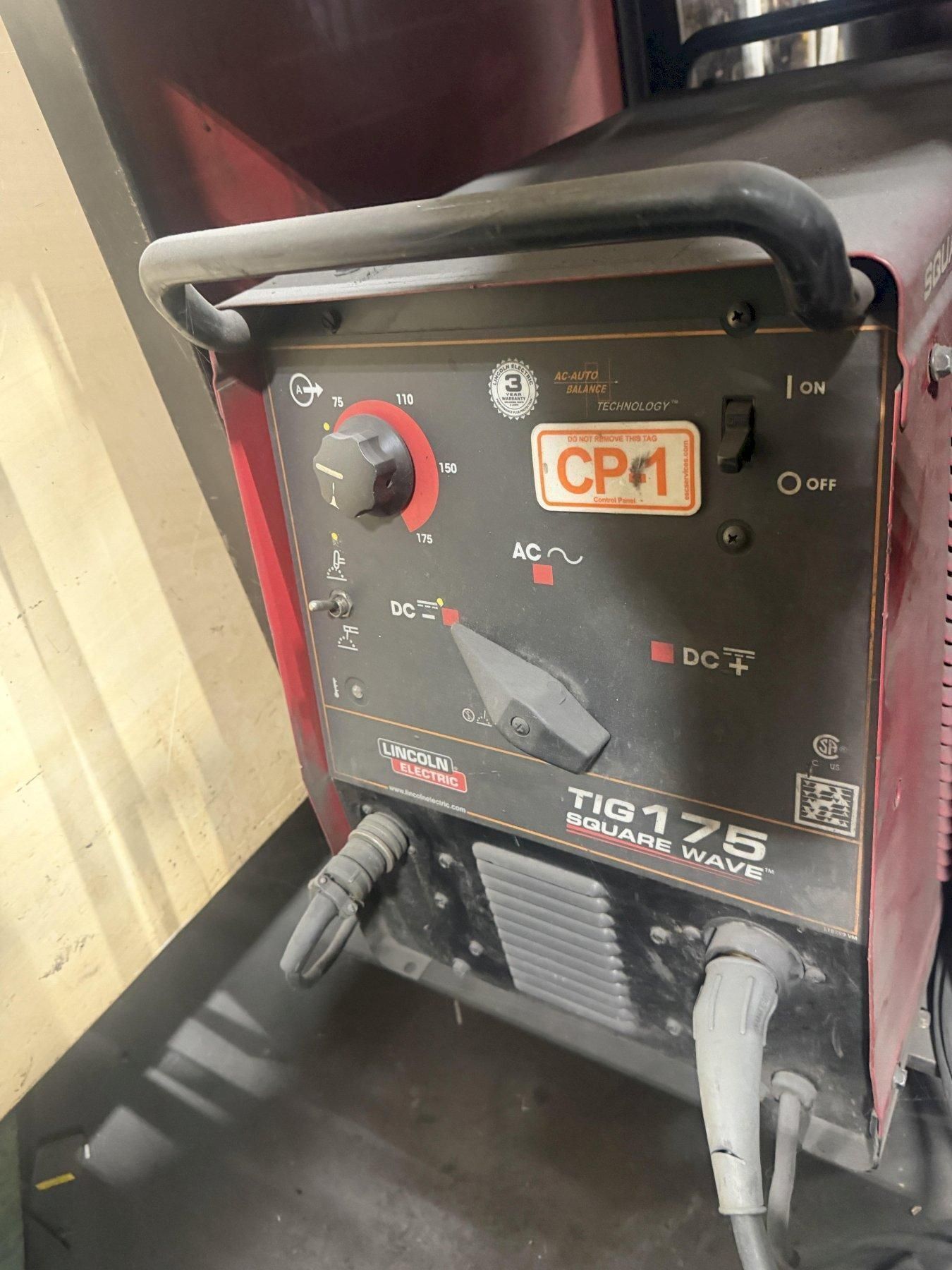 10" X .075" GUILD MODEL #VE-10 SHEAR END WELDER WITH LINCOLN TIG175 WELDER USED 1