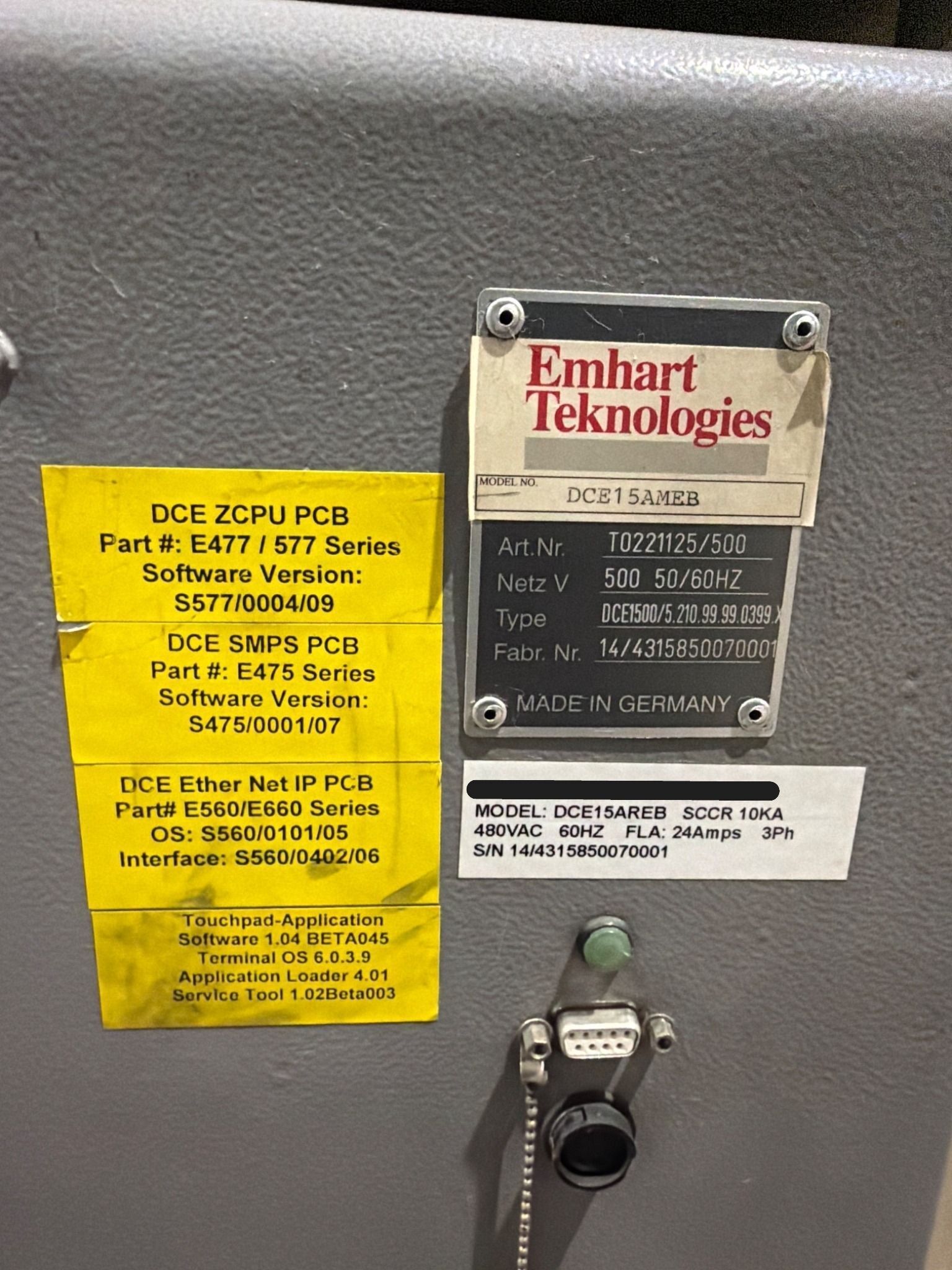 EMHART DCE15AMEB DCE1500 Stud Welding Inverter w/ Pendant 480V USED 4