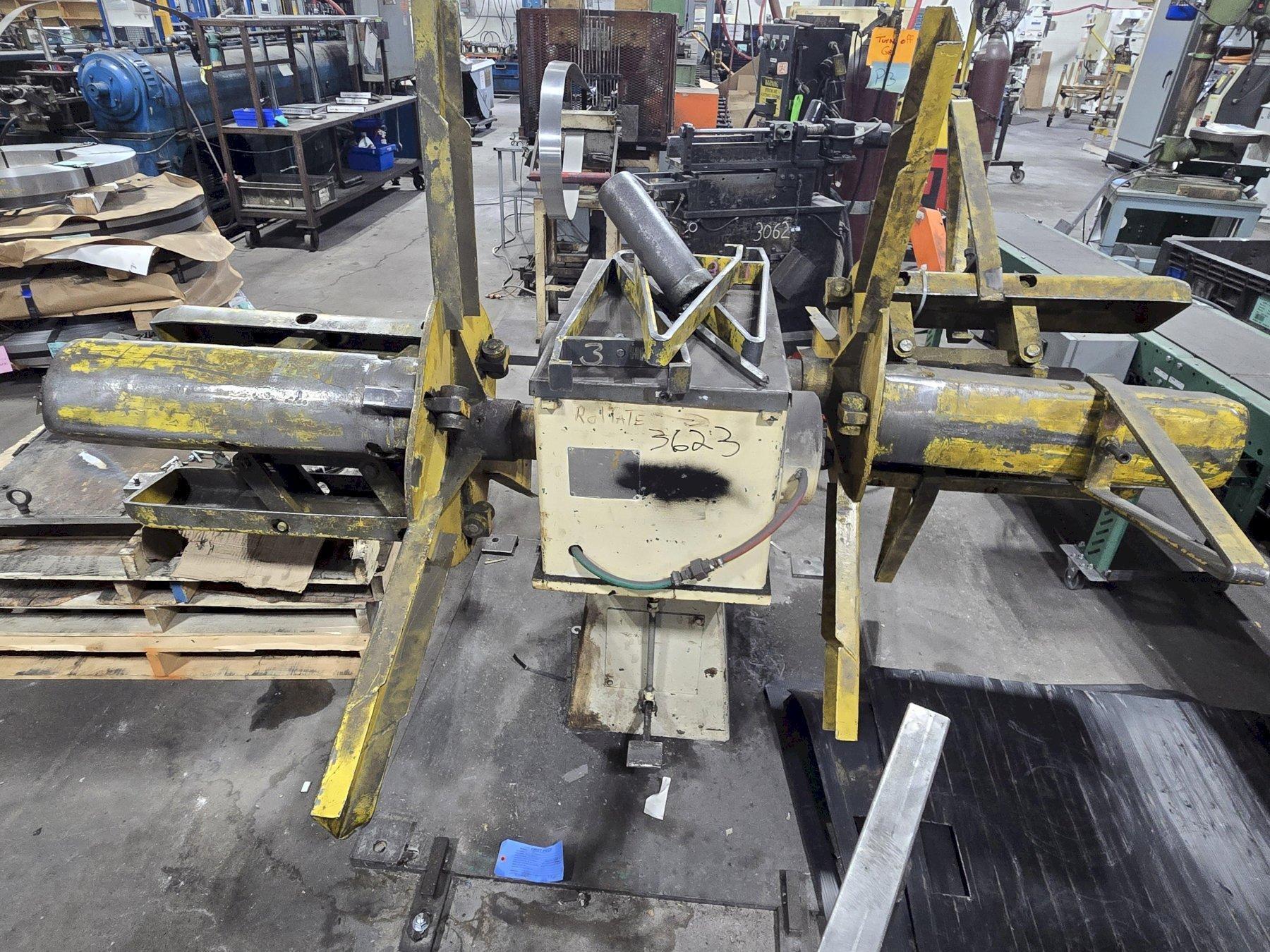 4,000 LB AMERICAN MODEL #70 DOUBLE END PULL OFF COIL REEL UNCOILER 2