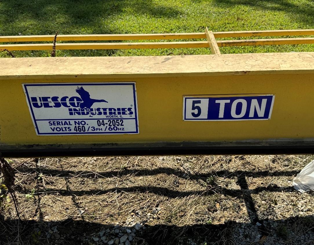 5 TON UESCO ZX34-3SNM4KLH1 UNDERHUNG OVERHEAD CRANE USED 3