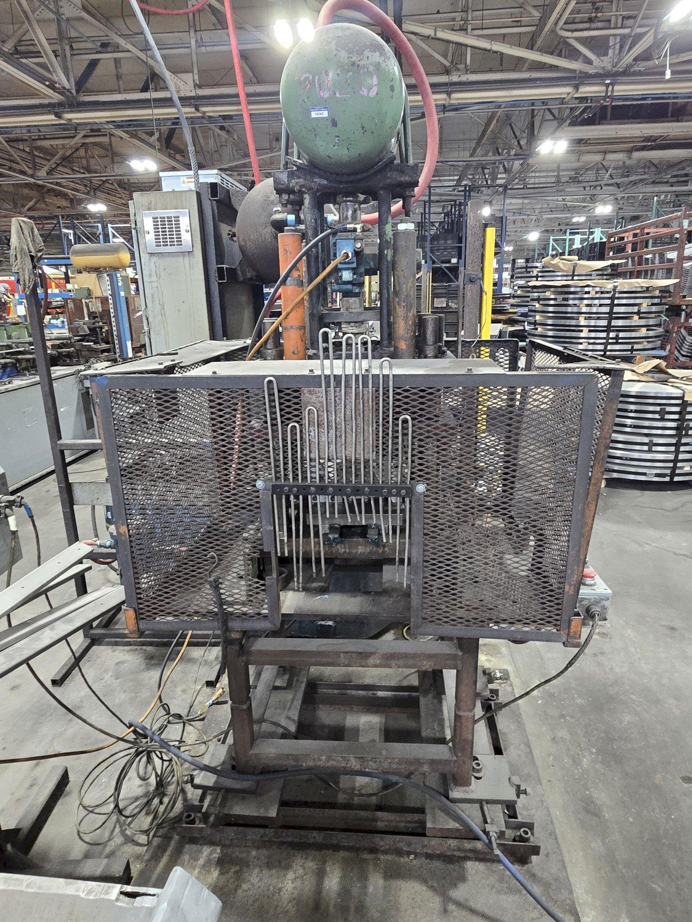 12 TON PNEUPOWR AIRAM MODEL #4P12 PNEUMATIC PRESS 3” STROKE USED 3