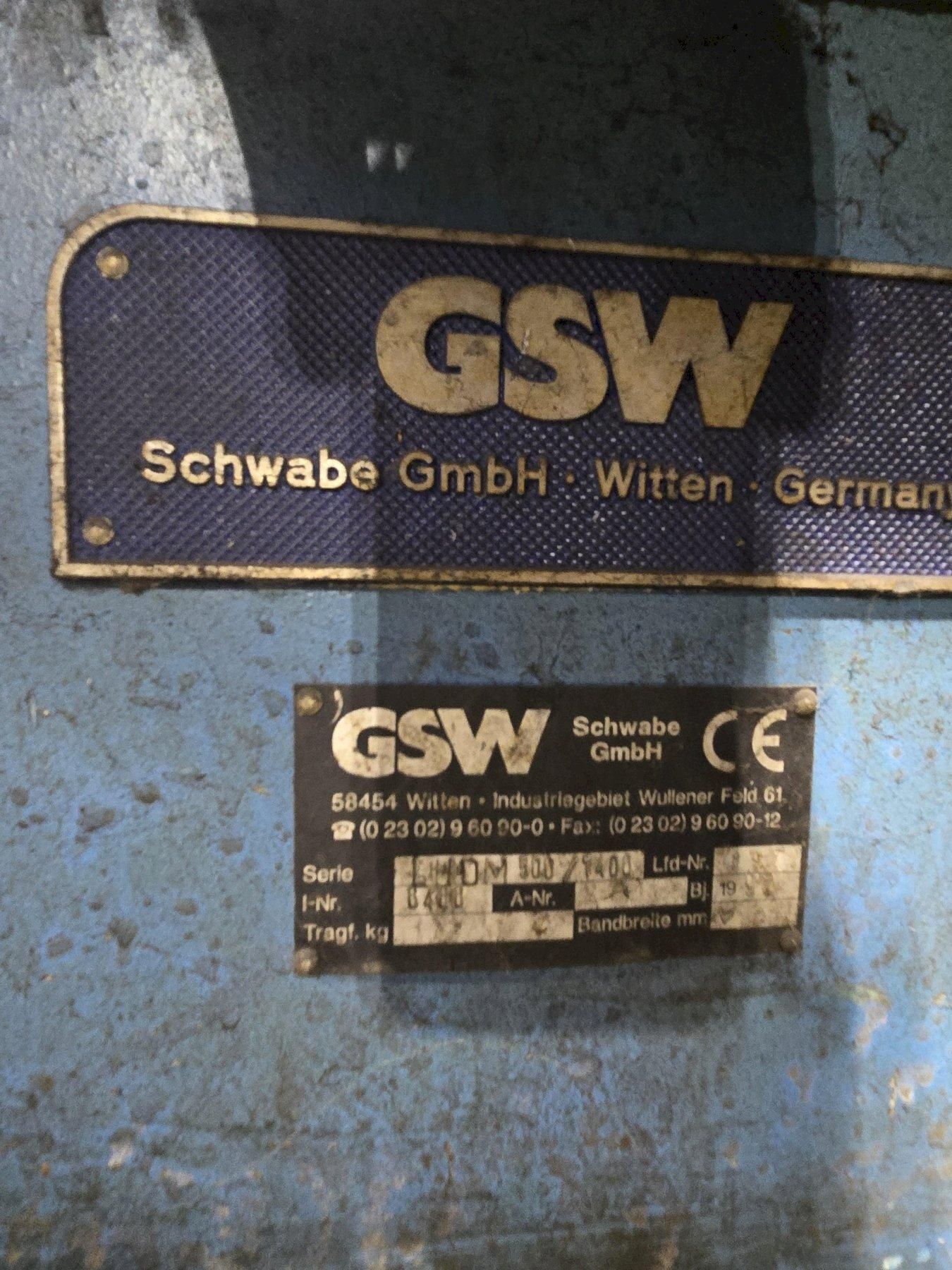1,100 LB X 14" W GSW LUDM 500/1400 PULL OFF DOUBLE END COIL REEL UNCOILER USED 6