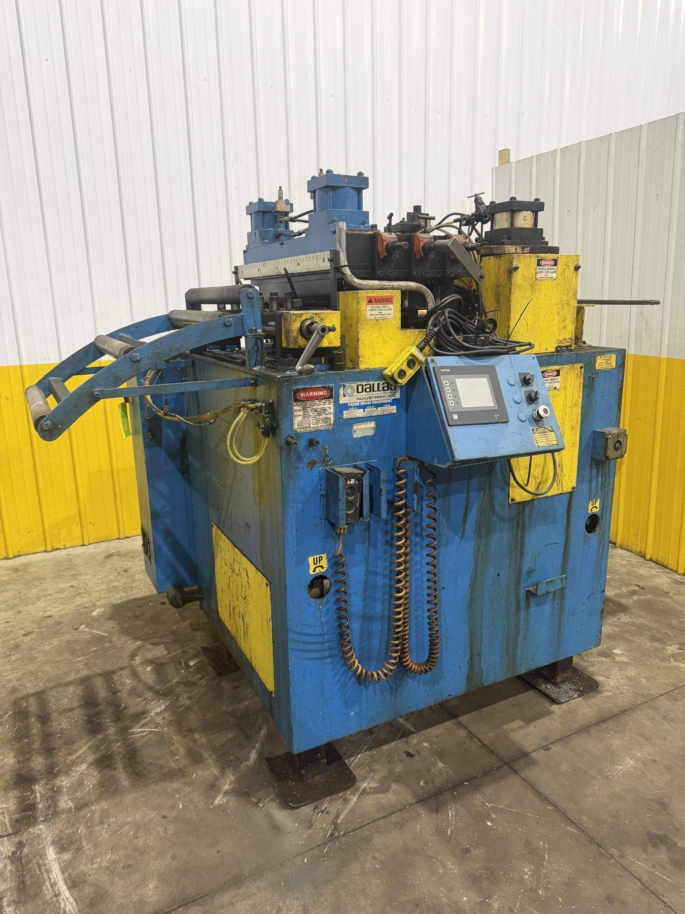 12,000 LB X 24" X .090" DALLAS COIL REEL UNCOILER & FEEDER STRAIGHTENER FEED LINE USED 4
