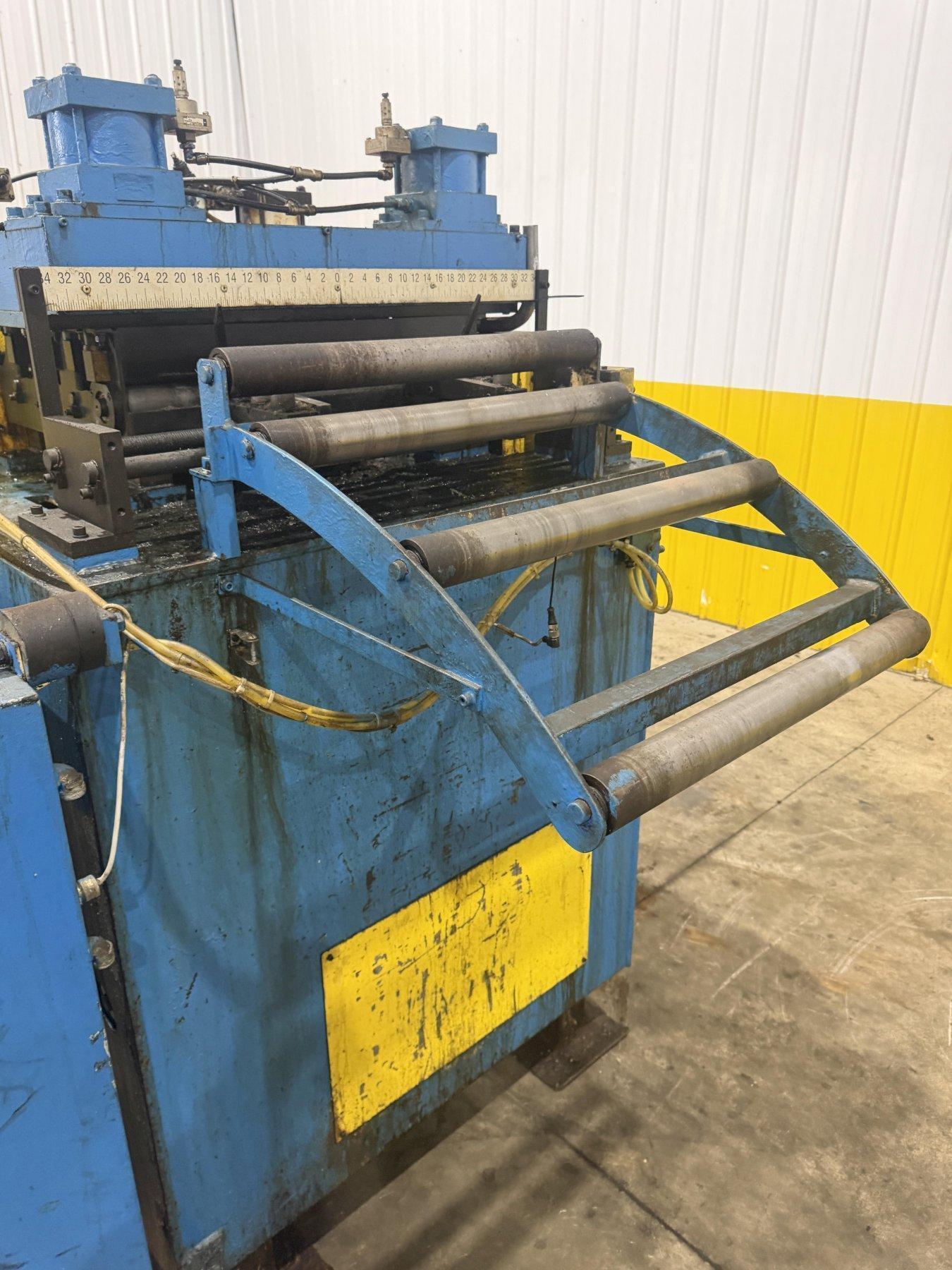 24” X .090” DALLAS MODEL #DRFES-424 MOTORIZED COIL STRAIGHTENER USED 4