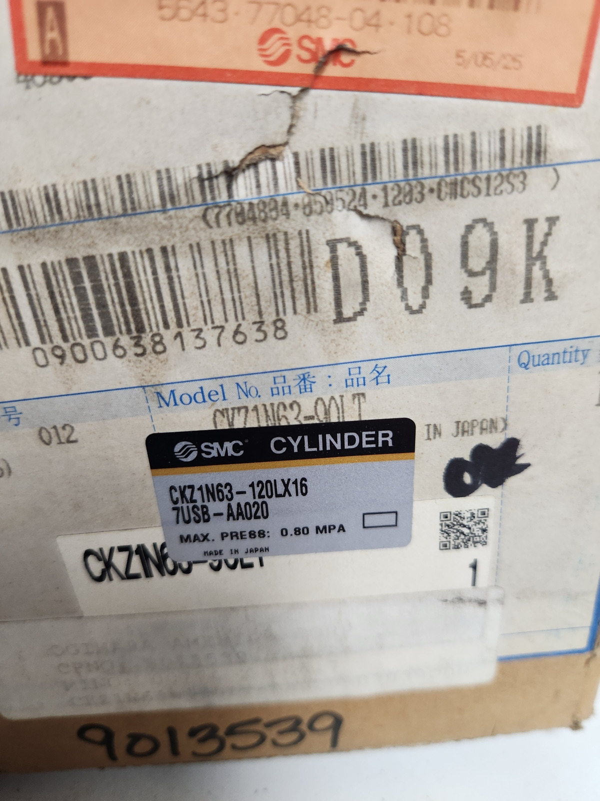 SMC CKZ1N63-120LX167USB AA020 SLIM LINE POWER CLAMP NEW 1