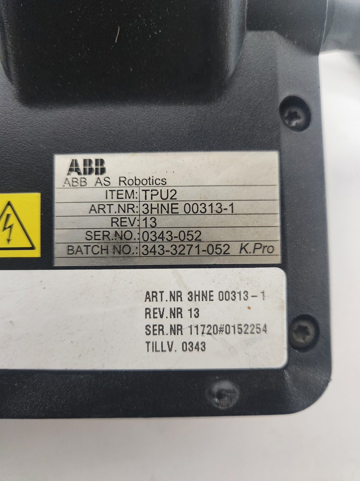 ABB S4C+ Teach Pendant 3HNE00313‑1 USED 1