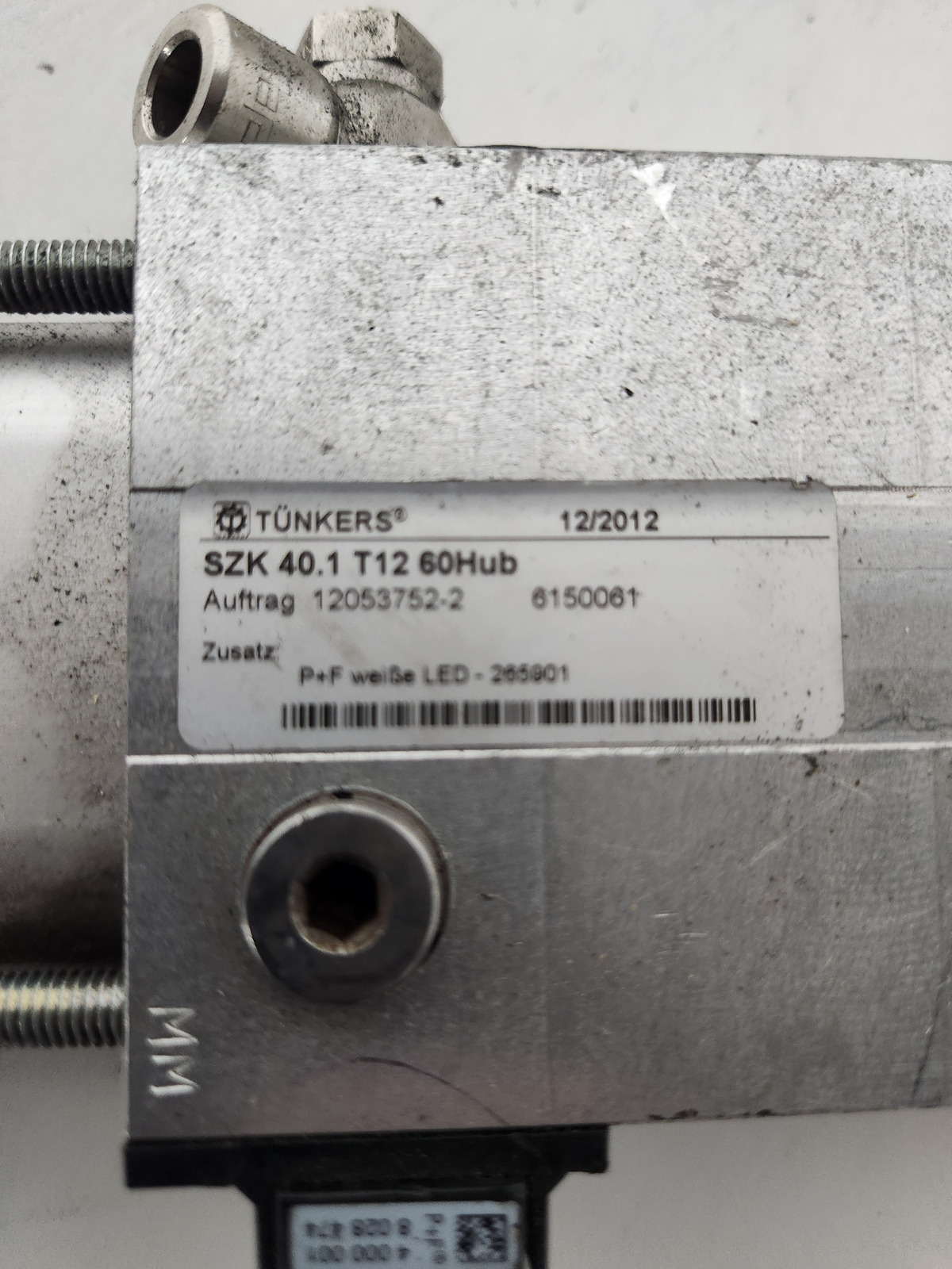 Tünkers SZK 40.1 T12 60Hub Pneumatic Cylinder USED 2