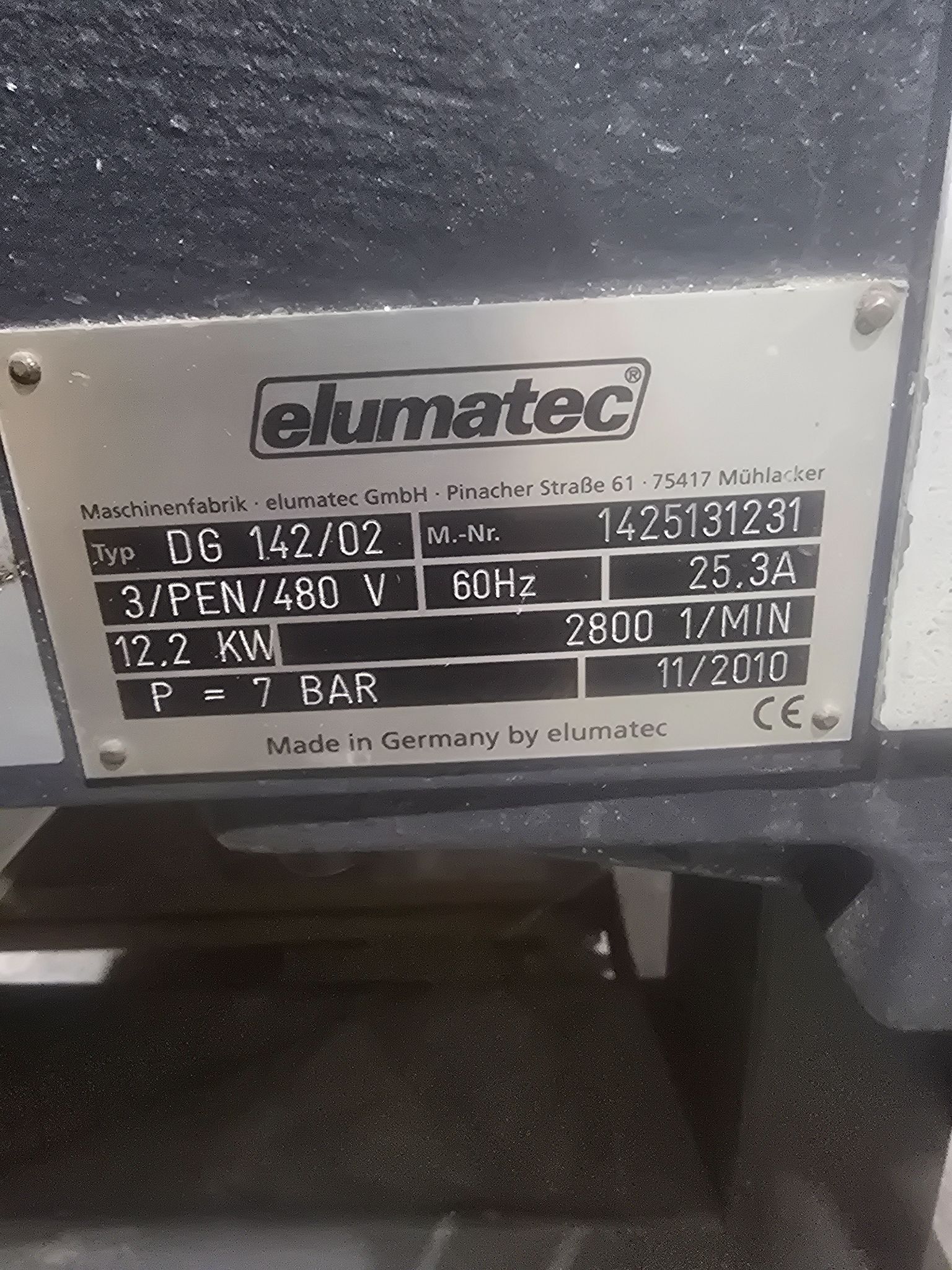 ELUMATEC DG142 Double Cut Miter Saw with Travel Rail & Controls USED 5