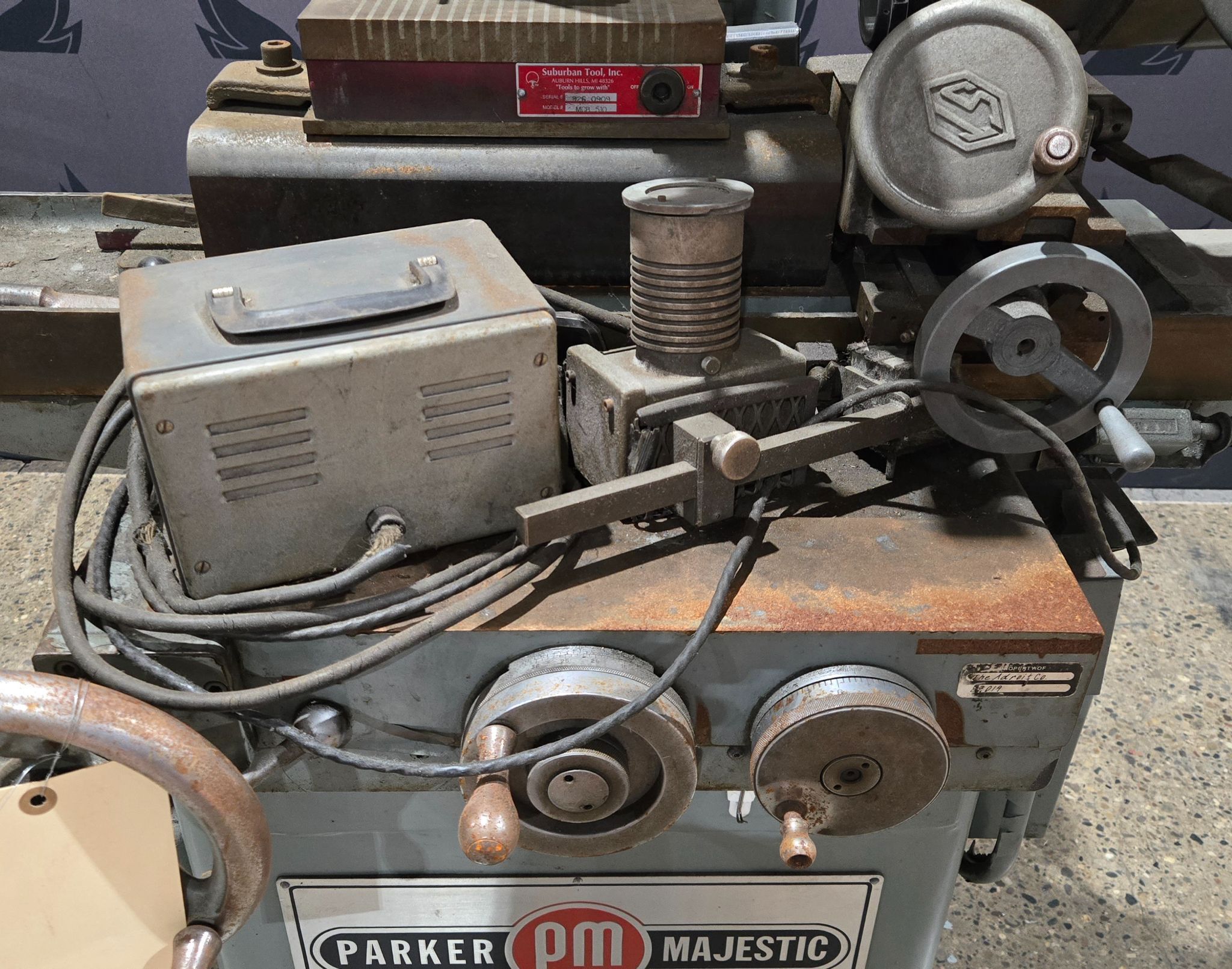 PARKER MAJESTIC 129-6 SURFACE GRINDER 230/460 MOTOR SPINDLE 1209-6 USED 2