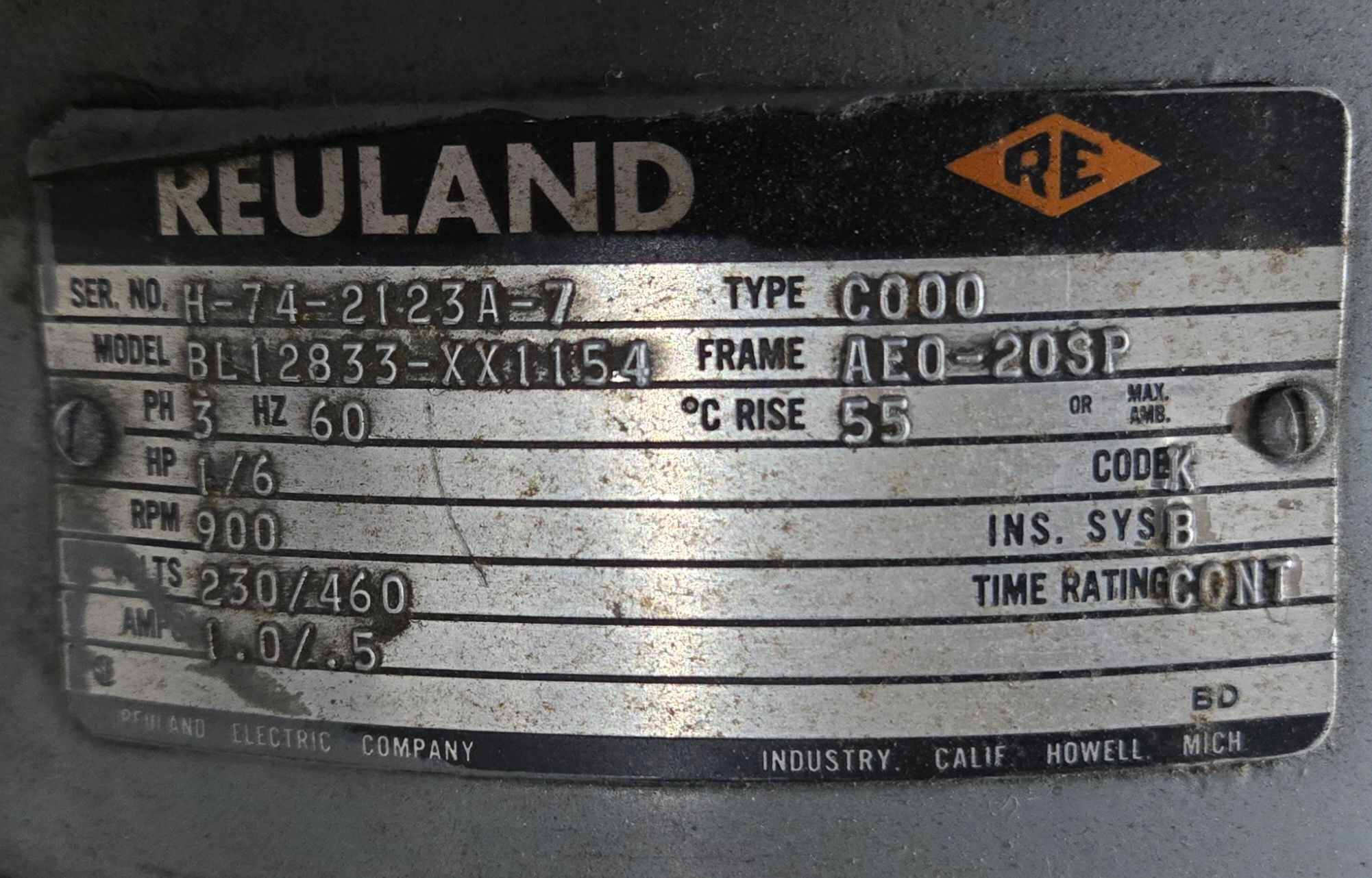 PARKER MAJESTIC 129-6 SURFACE GRINDER 230/460 MOTOR SPINDLE 1209-6 USED 11