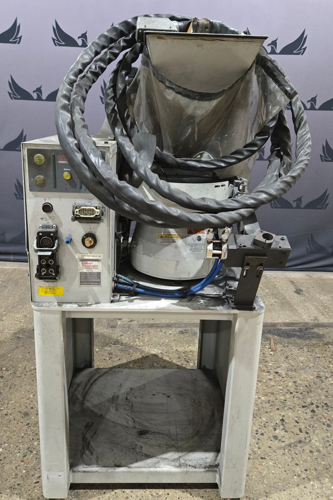 EMHART TEKNOLOGIES ETF12AF Vibratory Bowl Feeder Fastener Feeding System USED 0