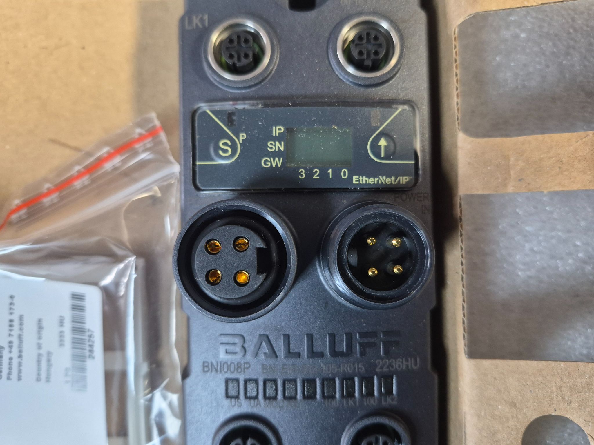 BALLUFF BNI EIP‑302‑105‑R015 Ethernet/IP I/O Module BNI008P NEW 2