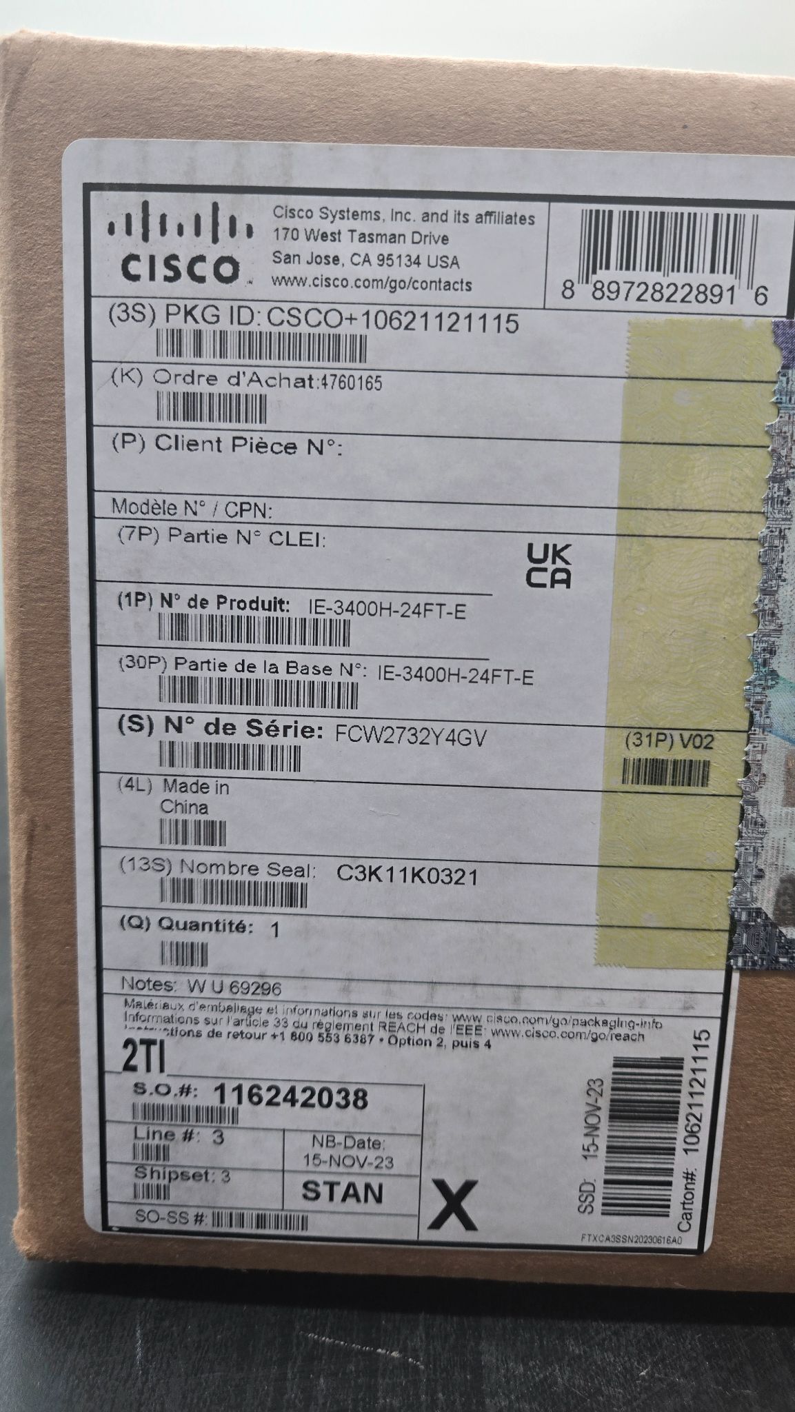 CISCO IE‑3400H‑24T‑E Industrial Ethernet Switch NEW 3