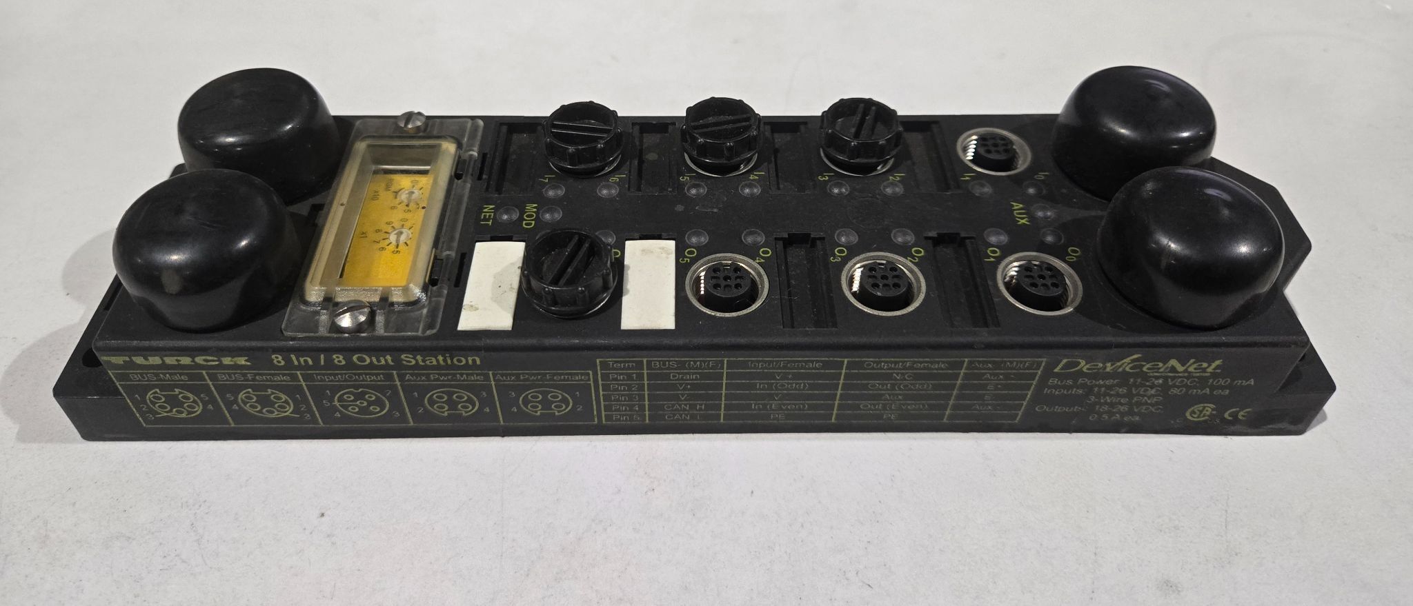 TURCK FDNP-S0808G-TT DeviceNet I/O Module 8DI/8DO 0.5A IP67 USED 0