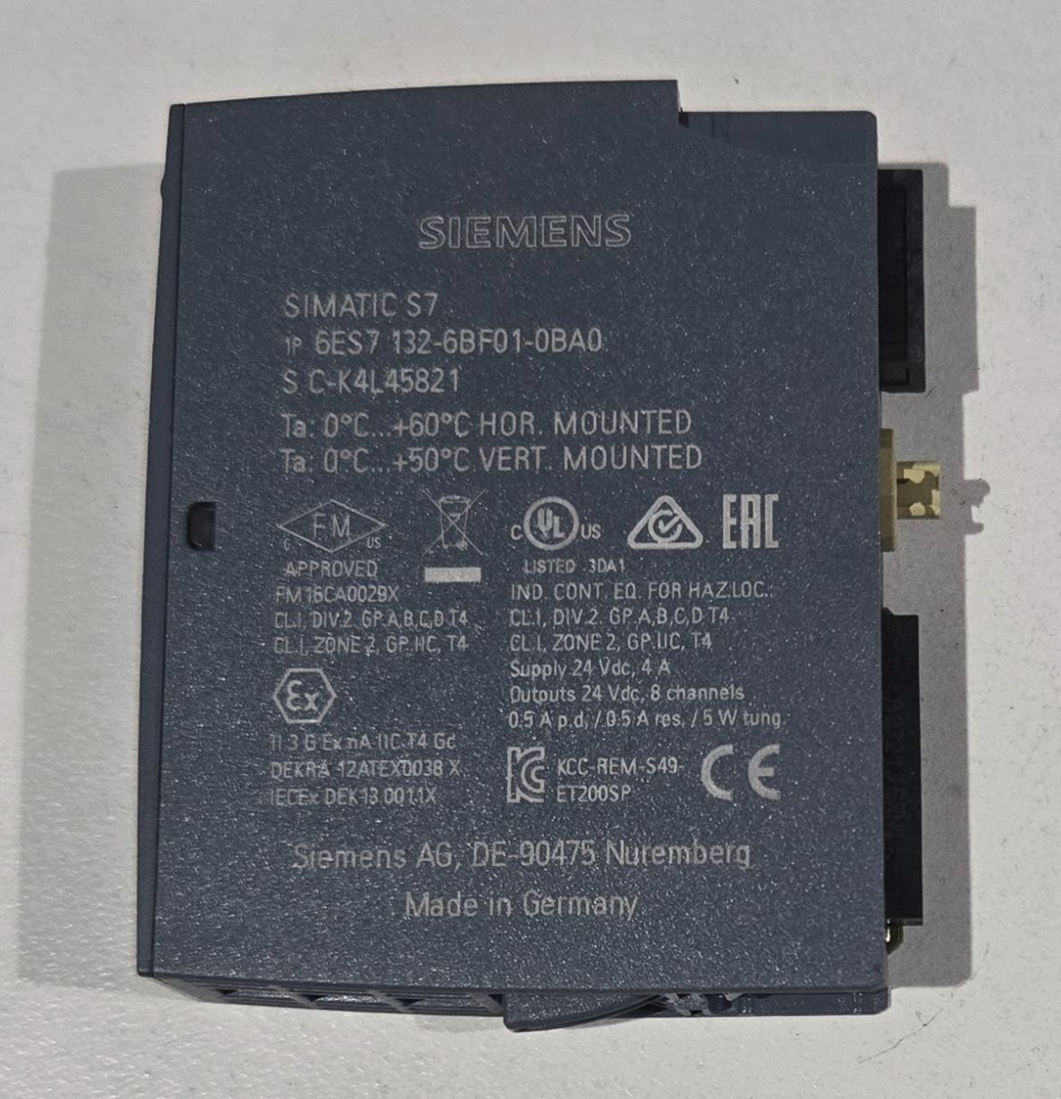 SIEMENS 6ES7 132‑6BF01‑0BA0 SIMATIC S7 Digital Output Module USED 2