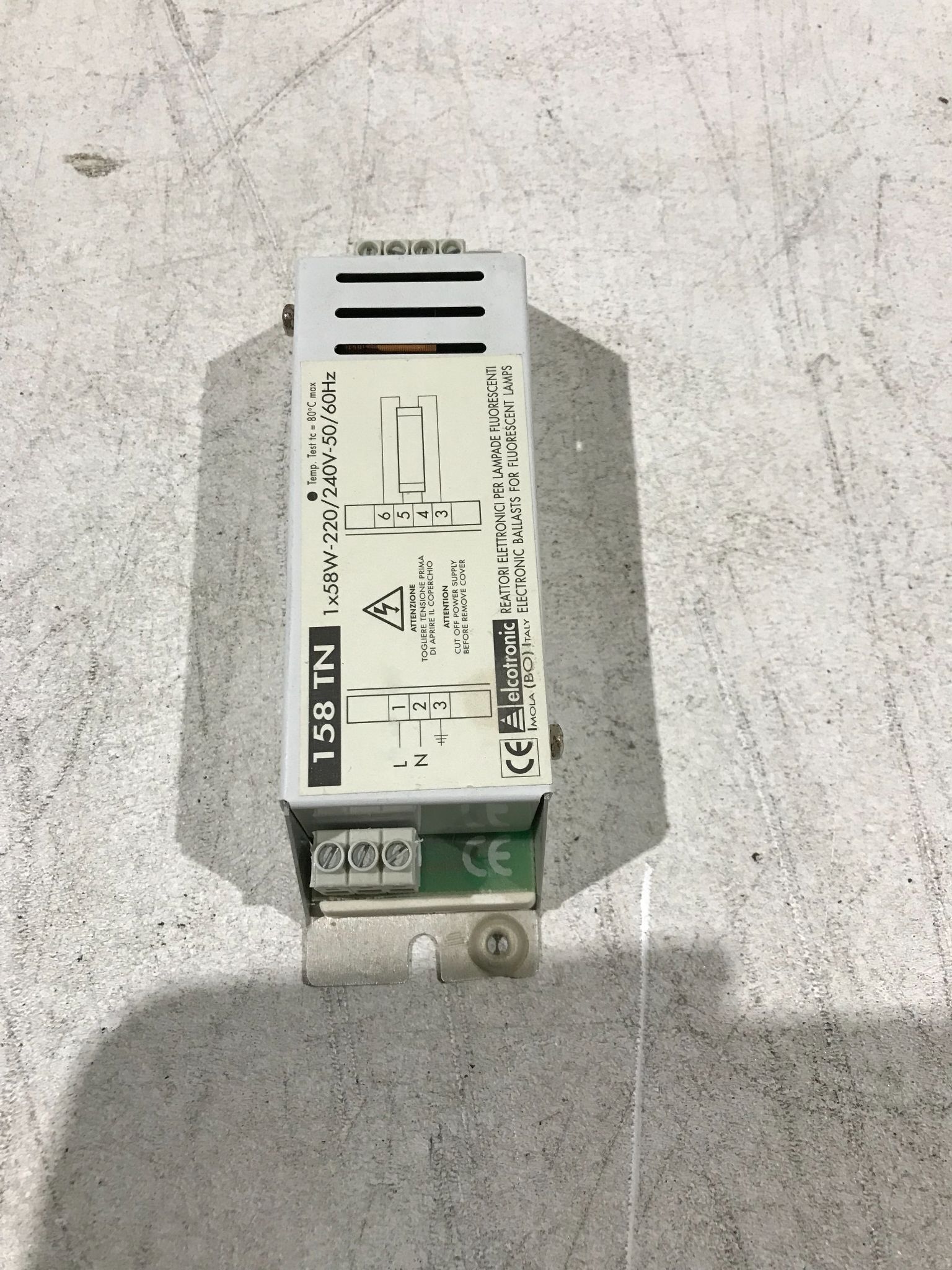 ELCOTRONIC 158 TN Electronic Ballast 1×58W 220/240V USED 1