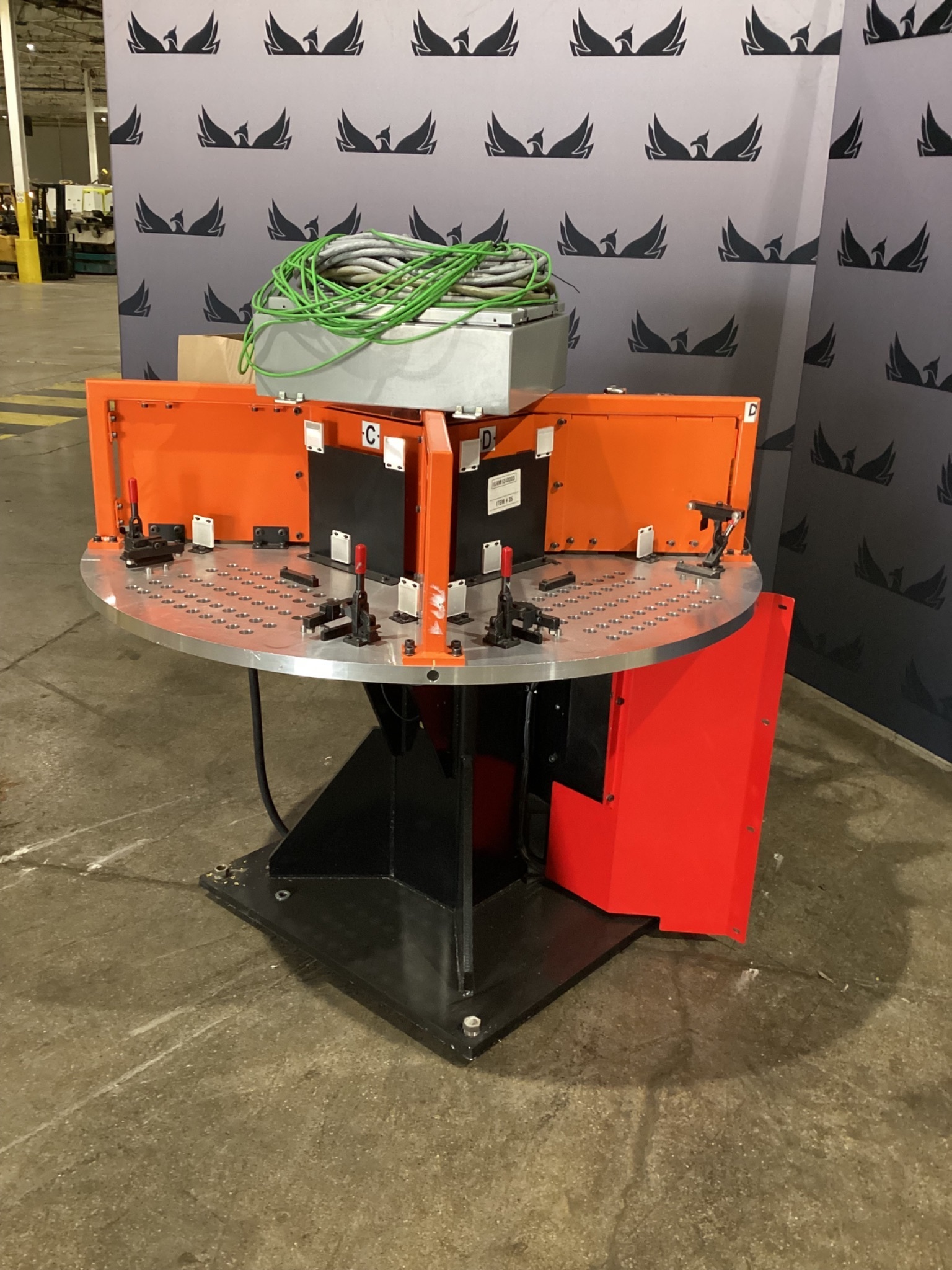 Rotary Indexing Table w/ Perforated Downdraft Surface for Welding/Assembly USED 1