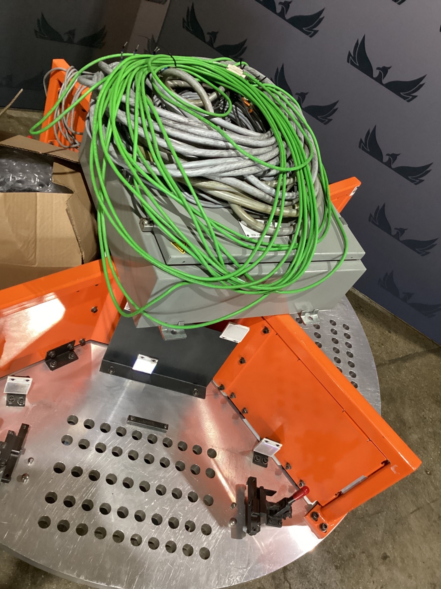 Rotary Indexing Table w/ Perforated Downdraft Surface for Welding/Assembly USED 9