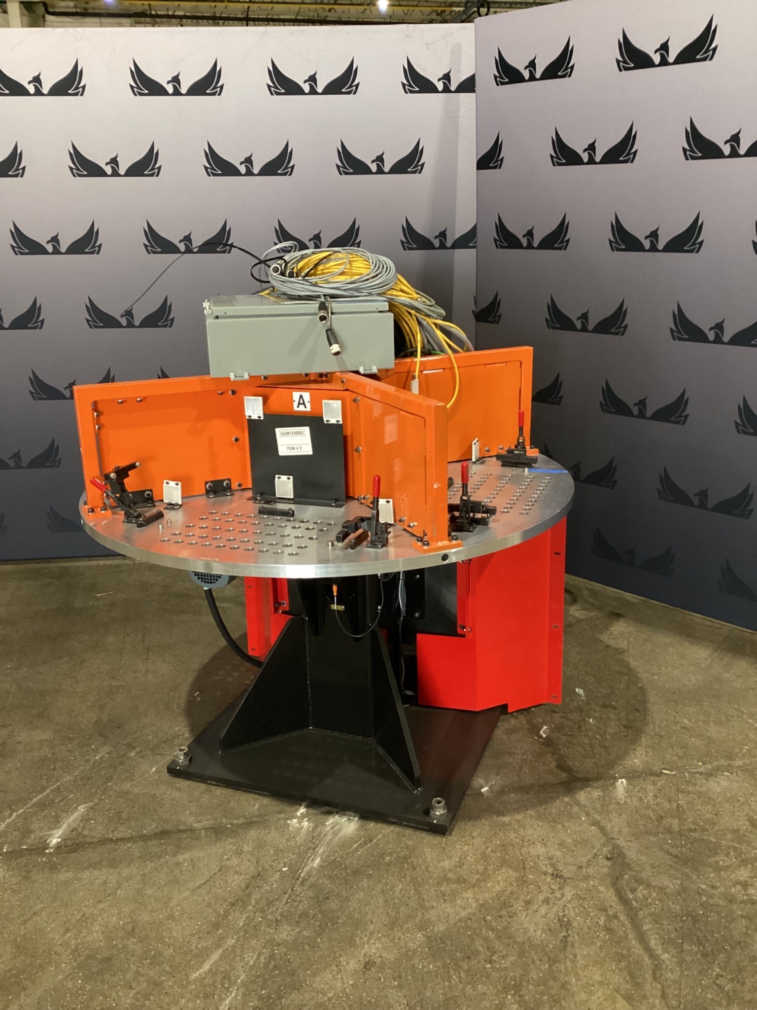 Rotary Indexing Table w/ Perforated Downdraft Surface for Welding/Assembly USED 0