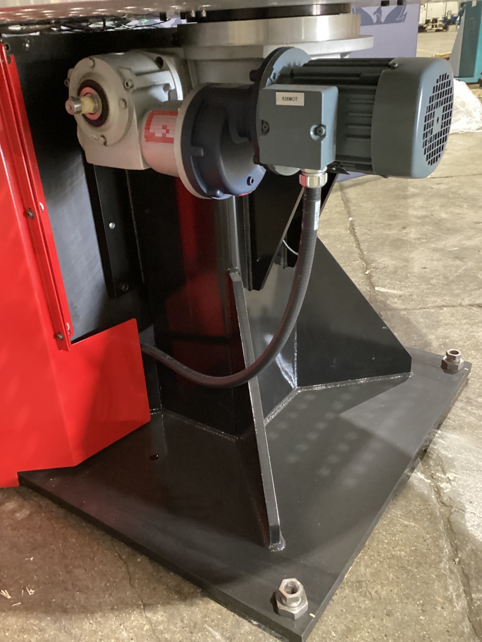 Rotary Indexing Table with Perforated Fixture Plate for Welding / Assembly USED 9