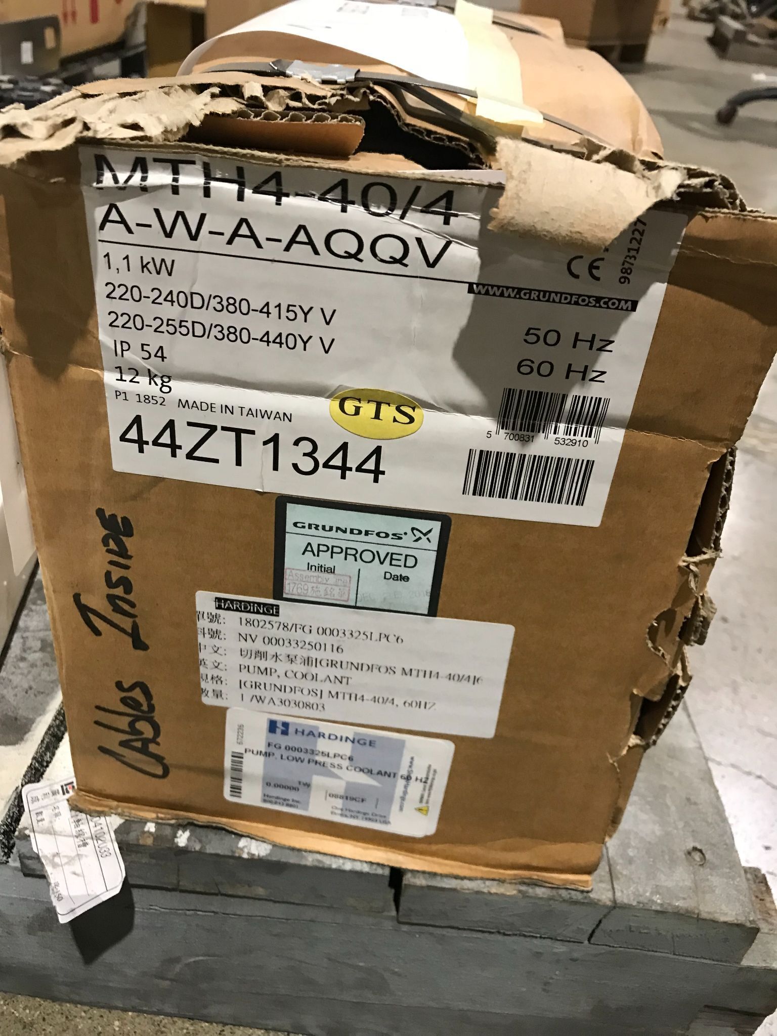 GRUNDFOS MTH4‑40/4 A‑W‑A‑AQQV Multistage Centrifugal Pump NEW 1