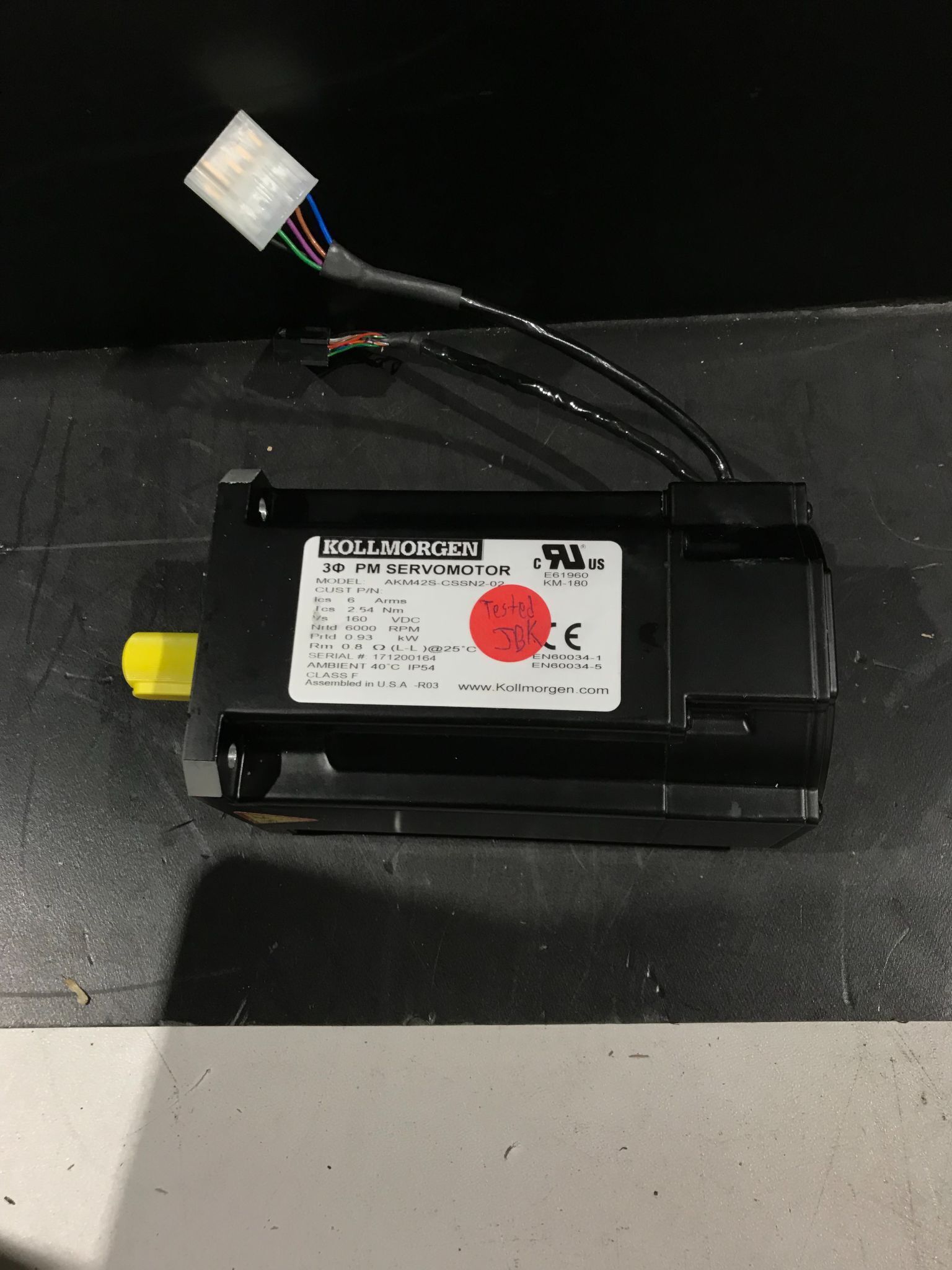 KOLLMORGEN AKM42S‑CSSN2‑02 Servo Motor USED 3