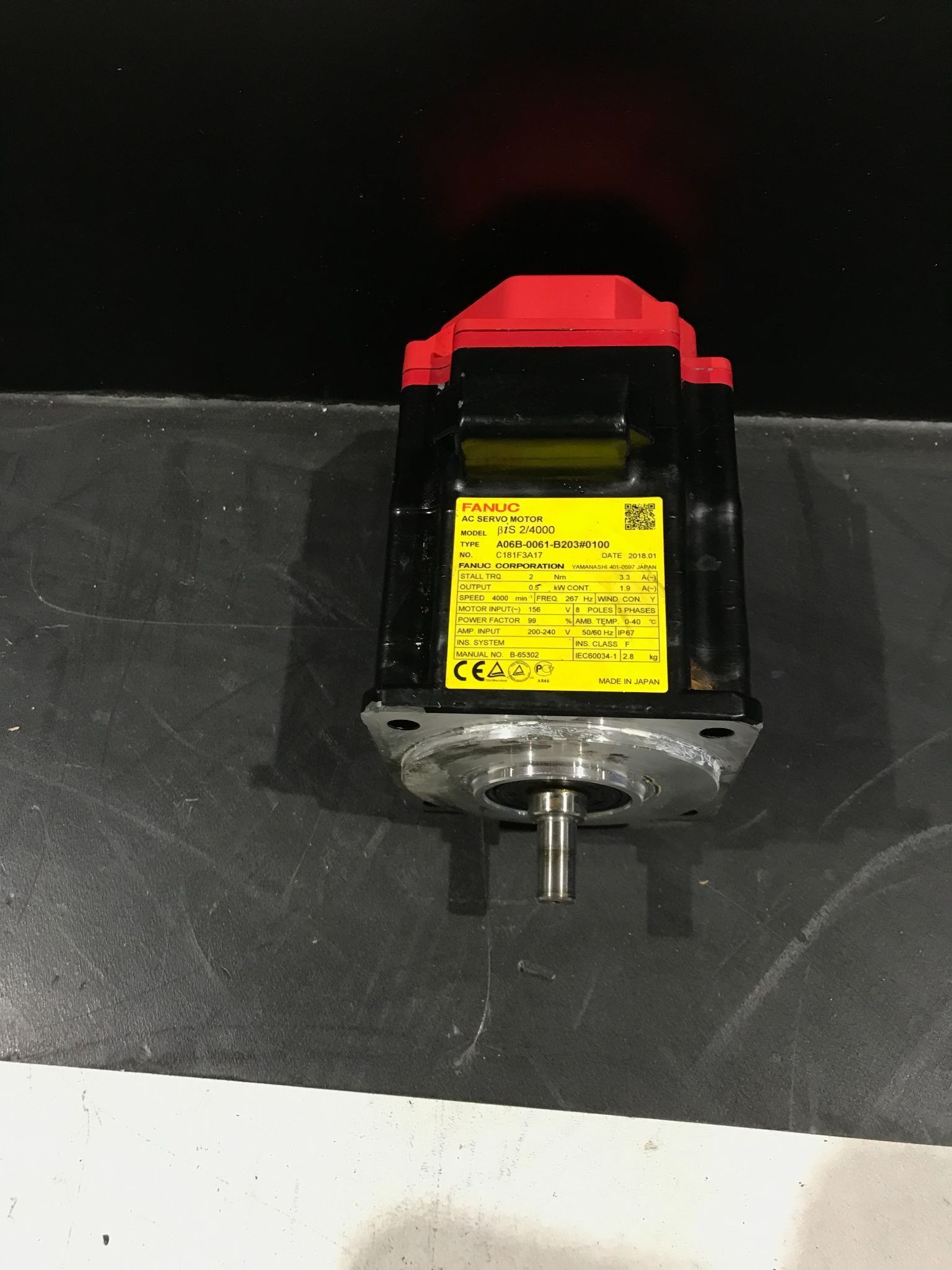 FANUC A06B‑0061‑B203#0100 AC Servo Motor USED 3