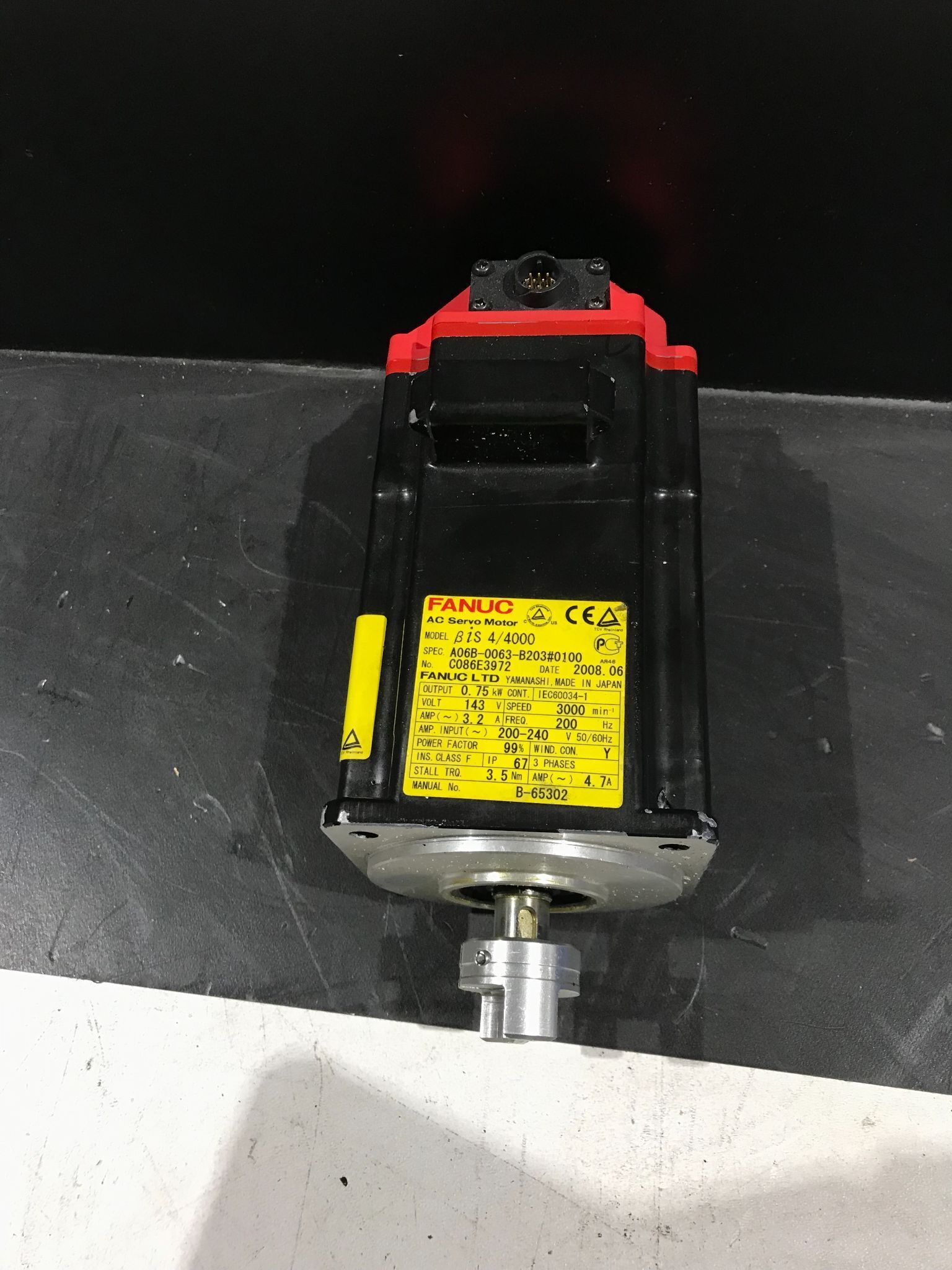 FANUC A06B‑0063‑B203#0100 AC Servo Motor USED 3