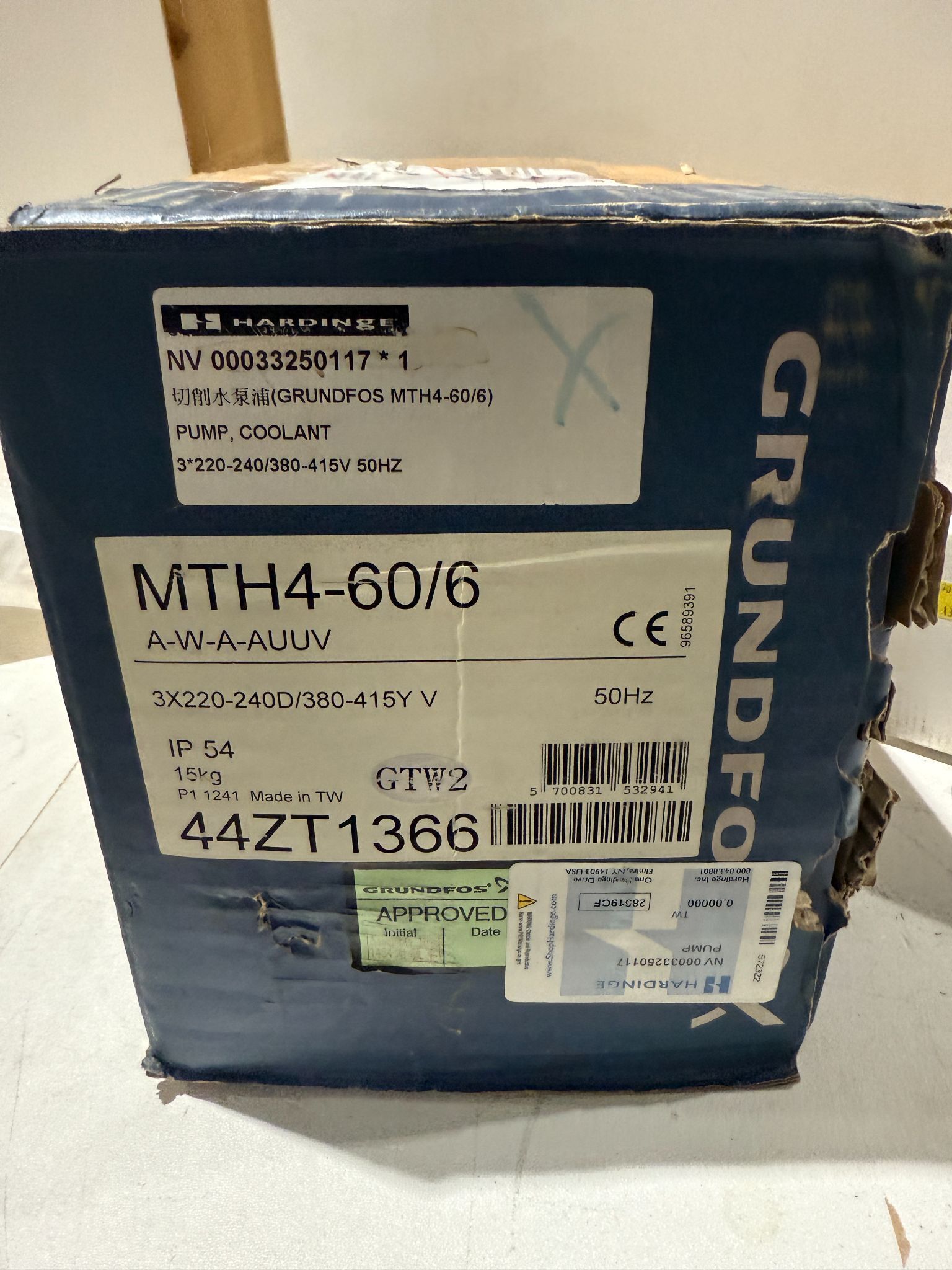 GRUNDFOS MTH4‑60/6 A‑W‑A‑AUUV Multistage Centrifugal Pump NEW 0