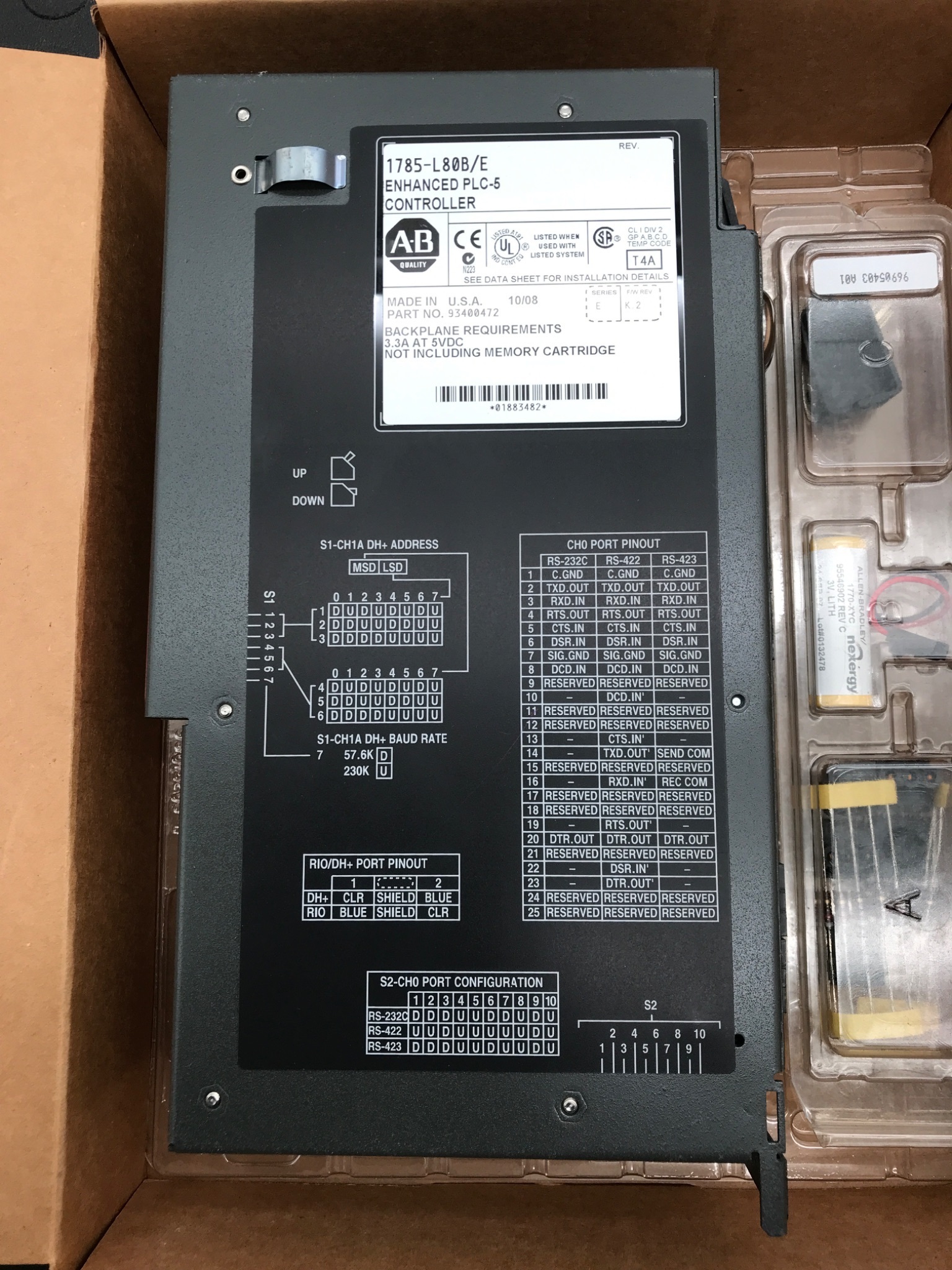 ALLEN‑BRADLEY 1785‑L80B/E Enhanced PLC‑5 Controller NEW 3