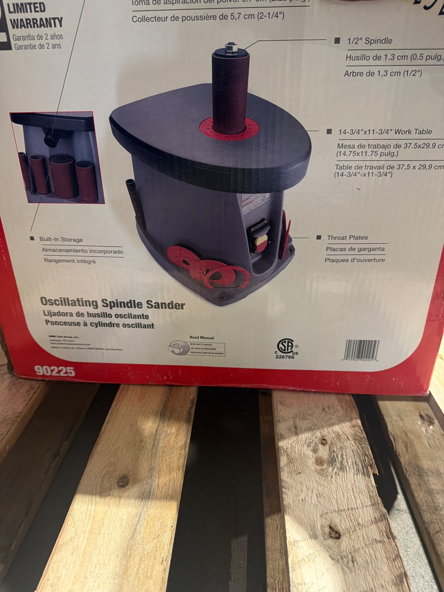 PERFORMAX 90225 Oscillating Spindle Sander USED 5