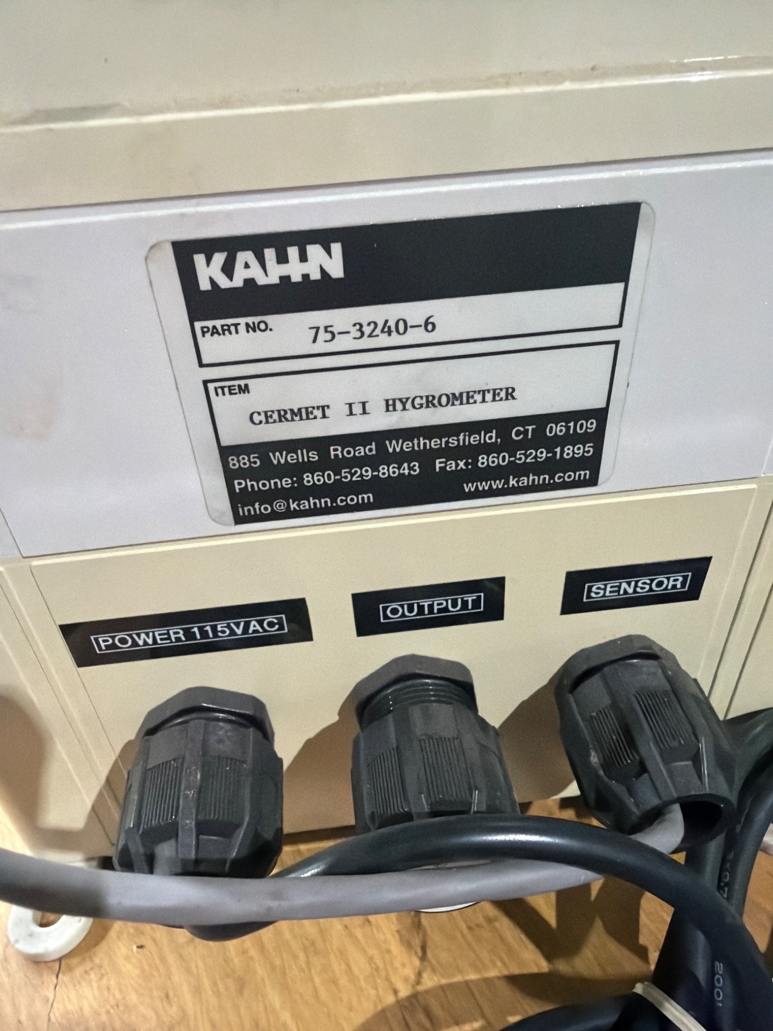 KAHN 75‑3240‑6 Cermet II Hygrometer USED 4