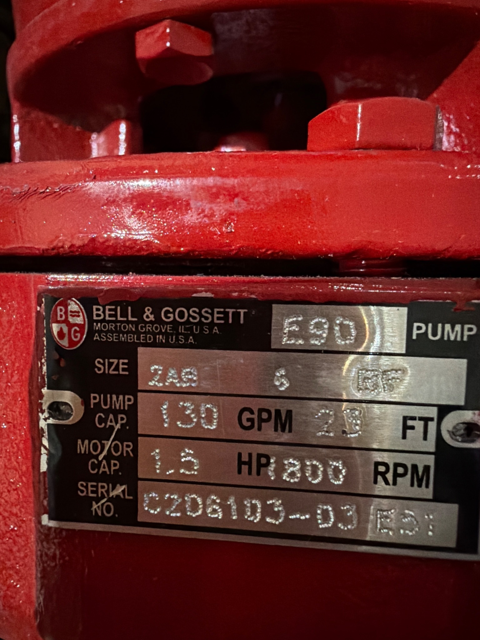 BELL & GOSSETT E90 2AB 6BF Centrifugal Pump NEW 3