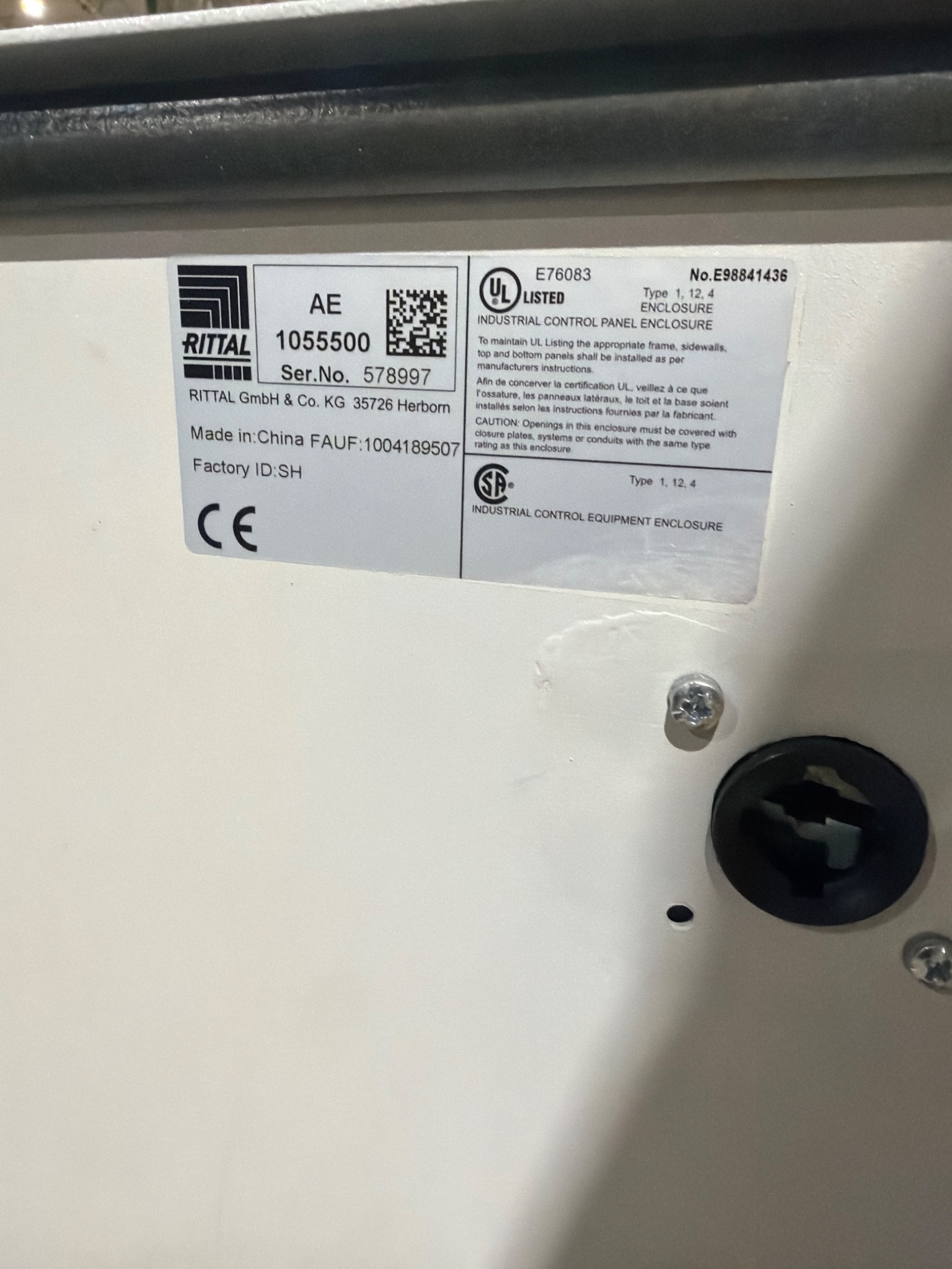 RITTAL AE1055.500 Industrial Control Panel Enclosure USED 5