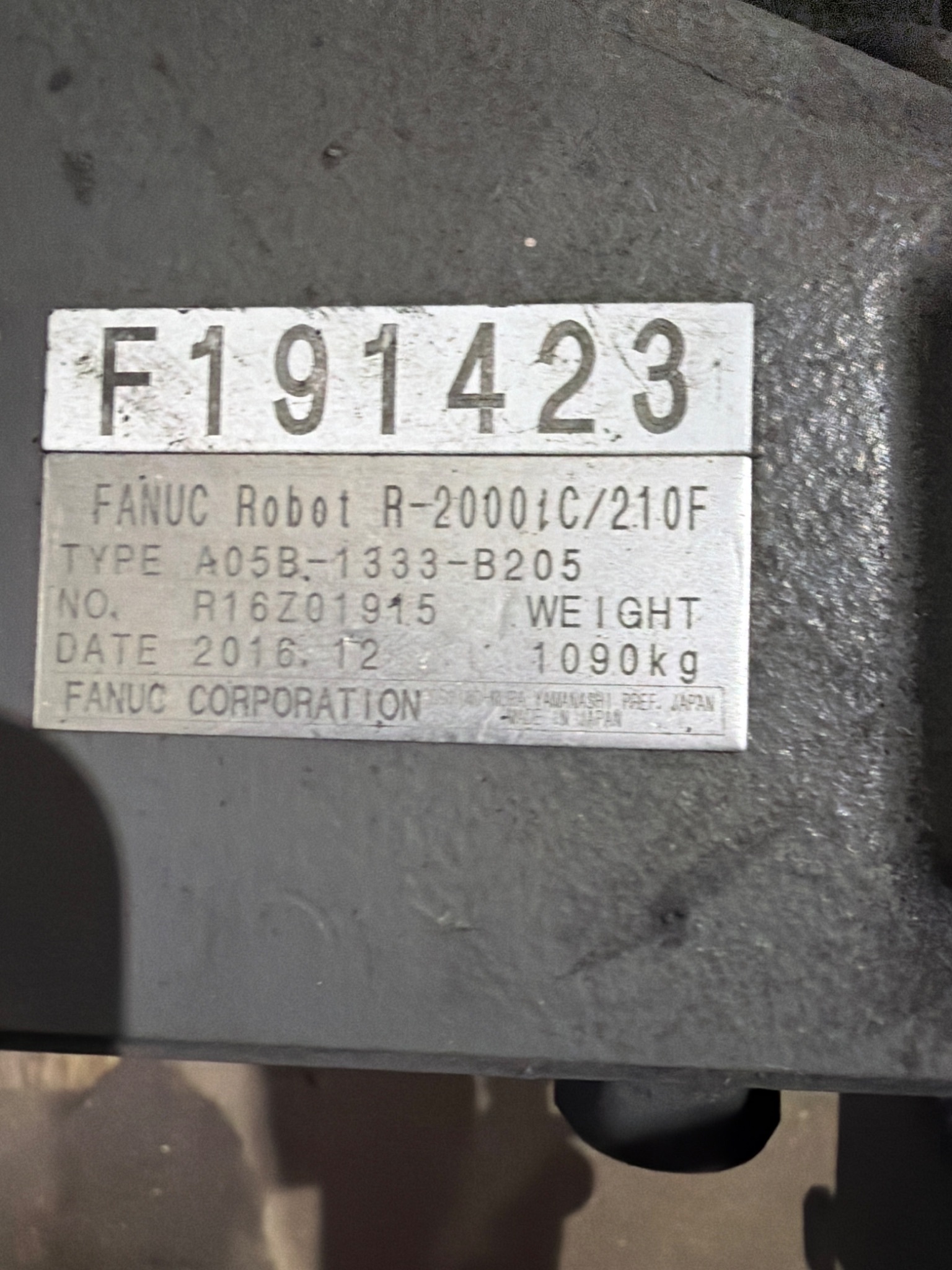 FANUC R-2000iC/210F Complete w/ R-30iB Controls USED 8