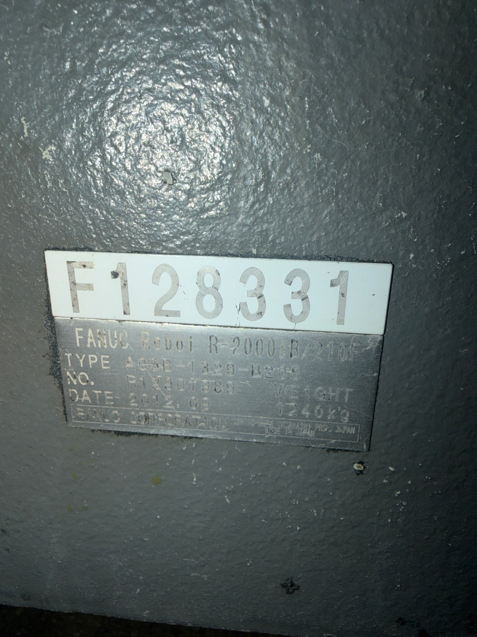 FANUC R-2000iB/210F Complete w/ R-30iB Controls USED 12