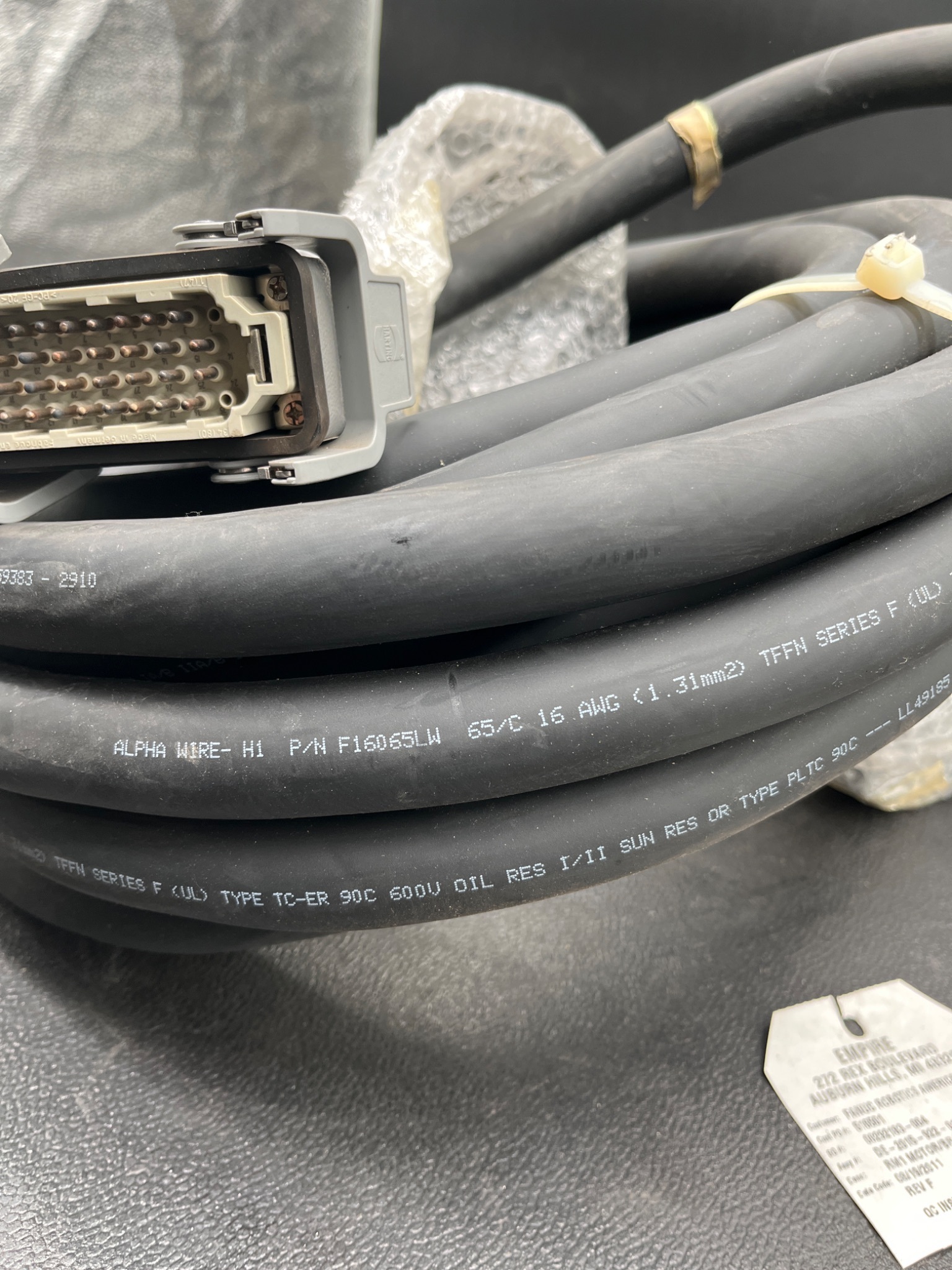 FANUC DE-2015-922-014 RM1 Motor/Brake Cable Extension USED 2