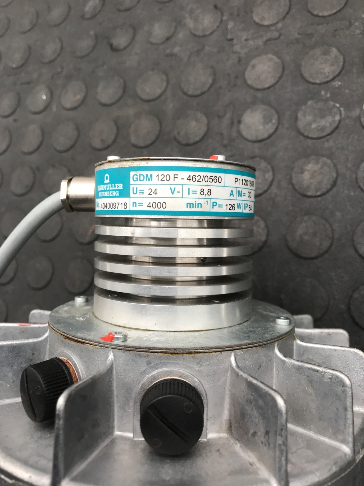 BAUMÜLLER NÜRNBERG GDM 120 F‑462/0560 Servo Gearmotor Assembly USED 1