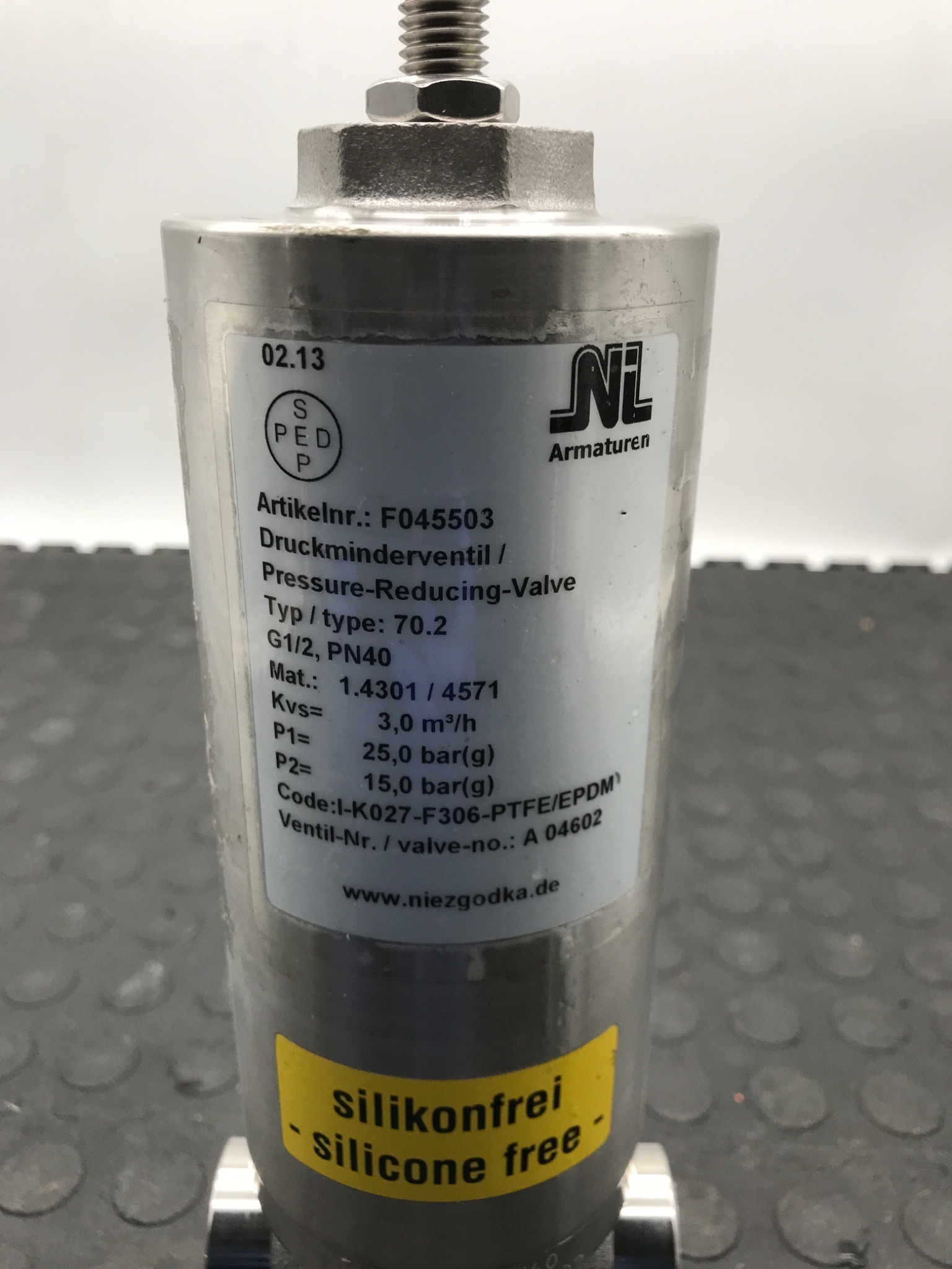 ARMATUREN Niezgodka F045503 Pressure Reducing Valve PN40 NEW 2