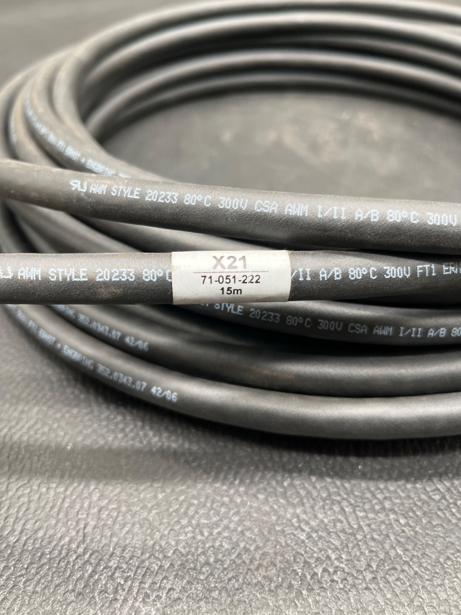 KUKA 71-051-222 X21 Interface Cable 15M USED 2