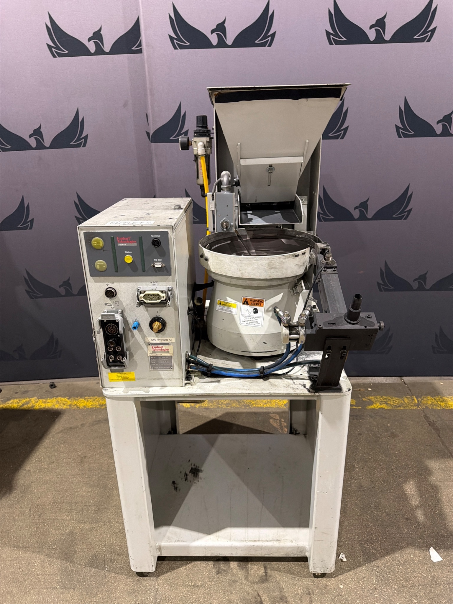 EMHART TEKNOLOGIES ETF12N Vibratory Bowl Feeder Fastener Feeding System USED 0