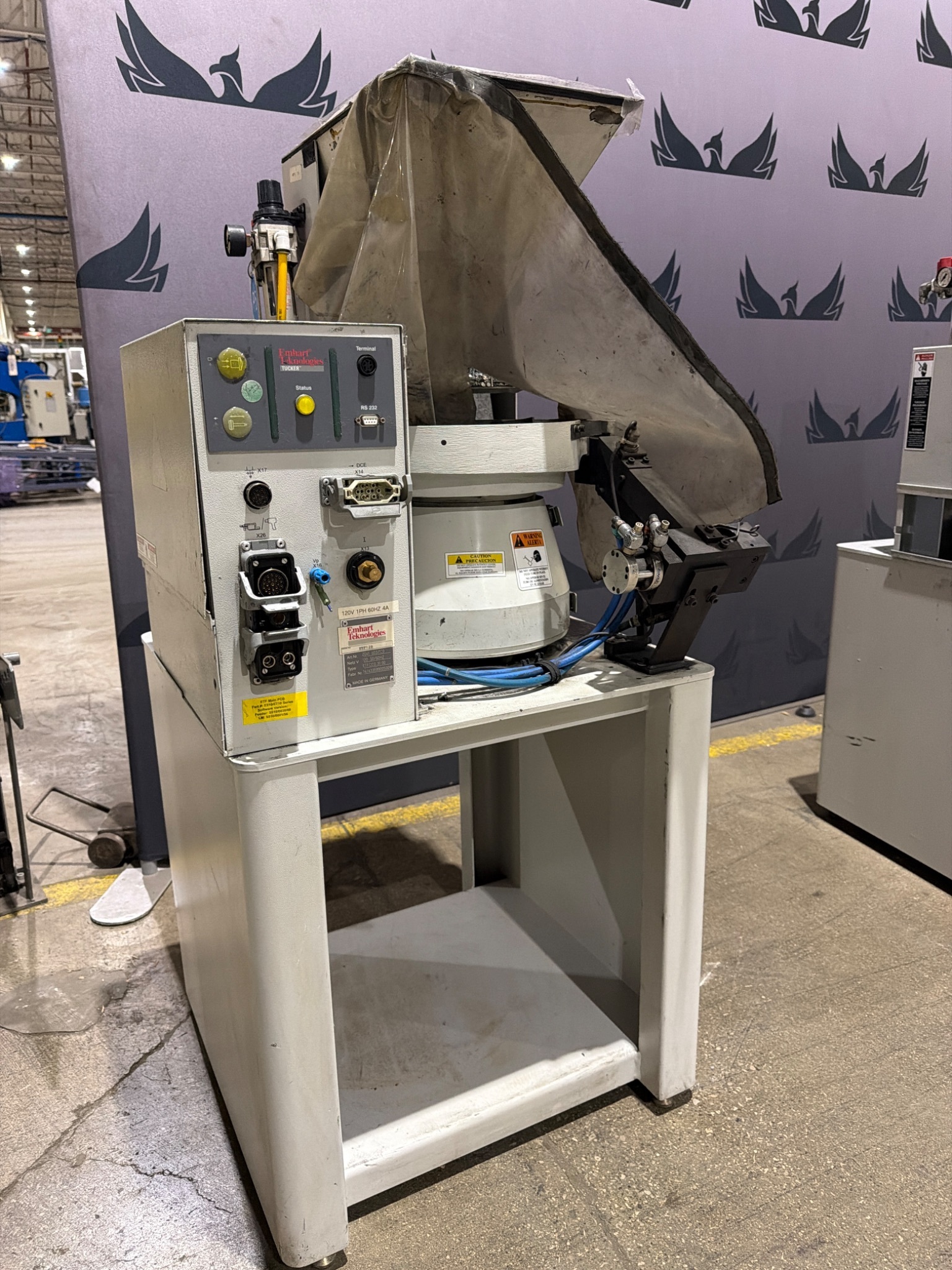 EMHART TEKNOLOGIES ETF12B Vibratory Bowl Feeder Fastener Feeding System USED 0