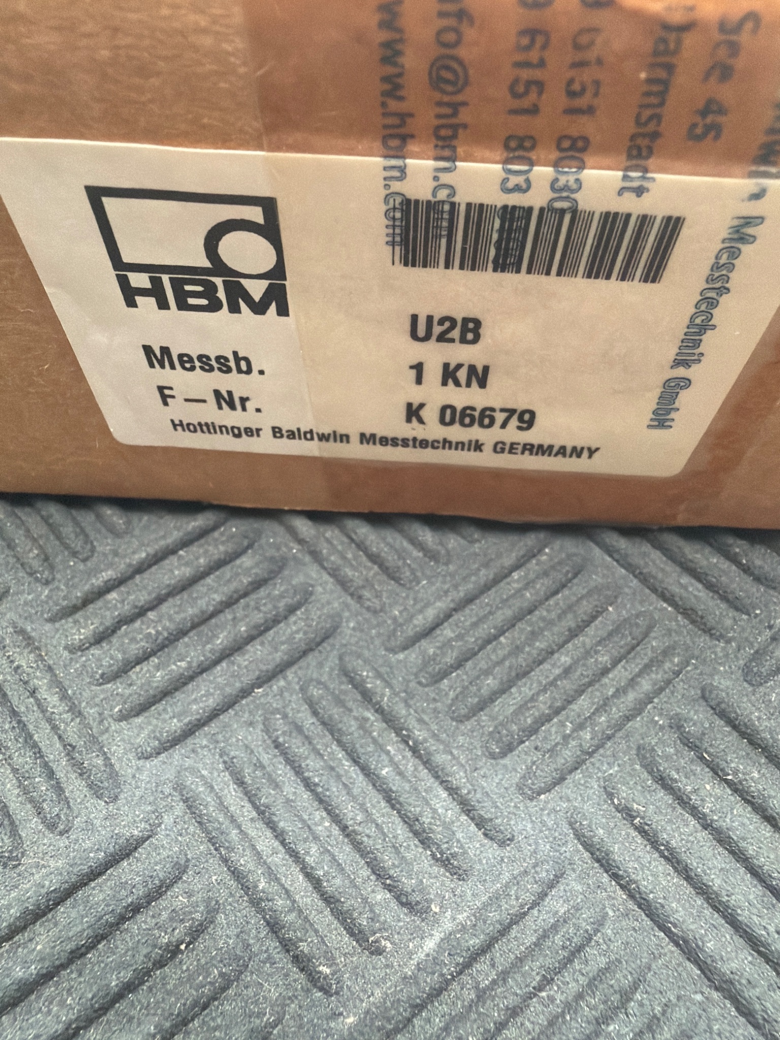 HBM K06679 U2B 1 kN Load Cell Force Transducer NEW 1