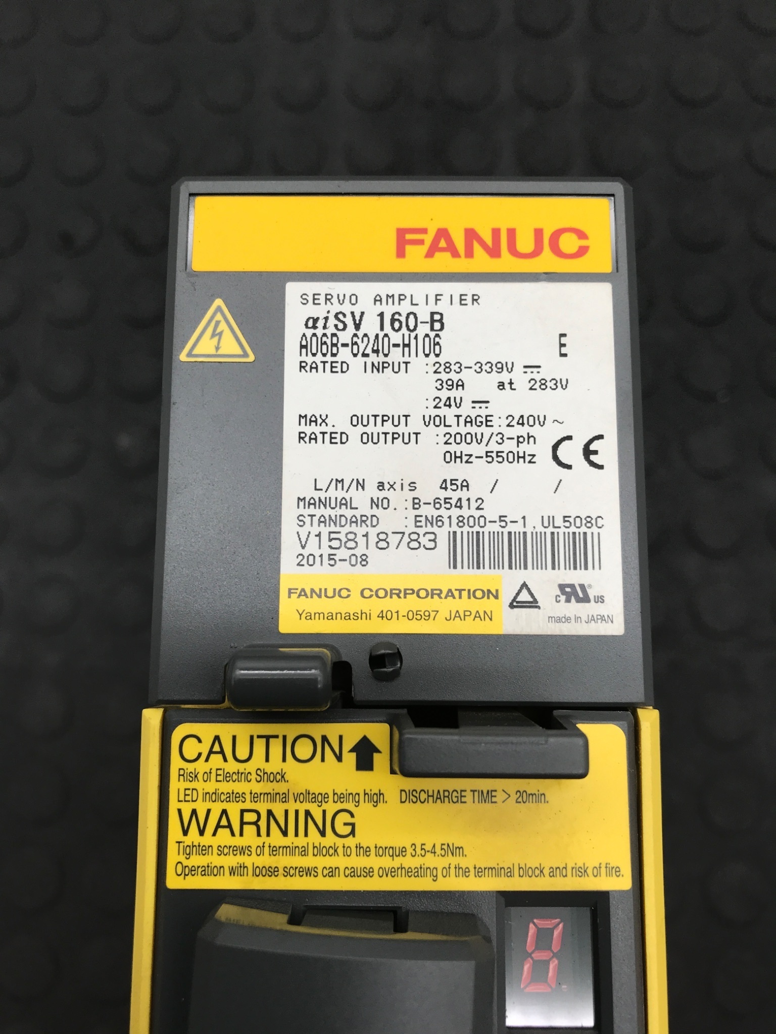 FANUC A06B-6420-H160 aiSV 160-B Servo Amplifier USED 1