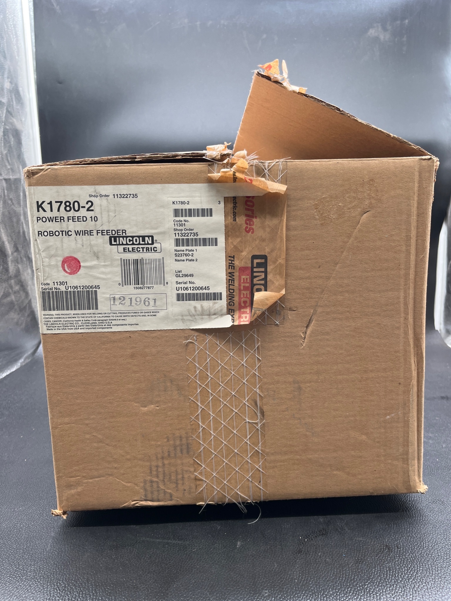 LINCOLN ELECTRIC K1780‑2 Power Feed 10 Robotic Wire Feeder NEW 5