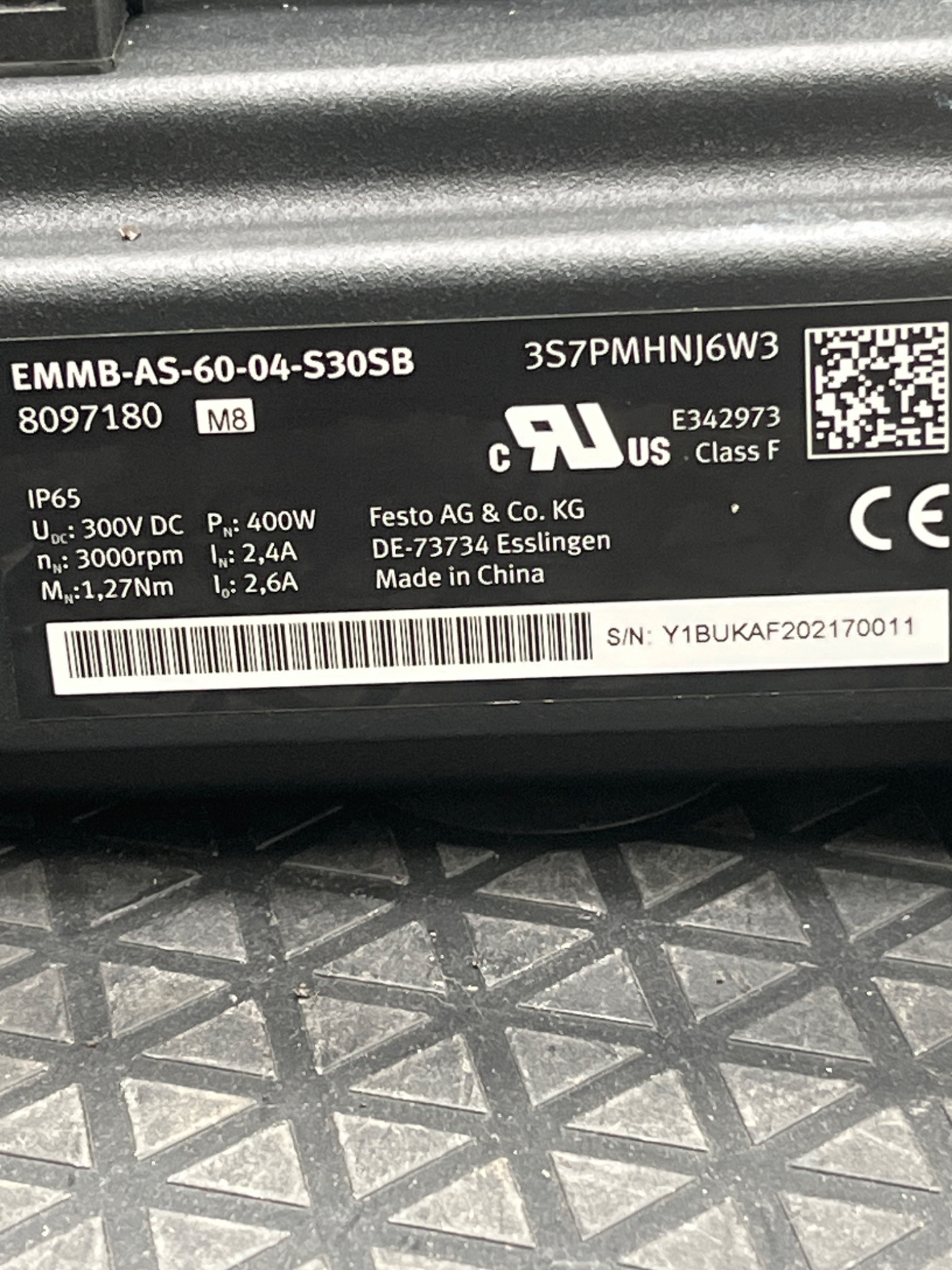 FESTO EMMB‑AS‑60‑04‑S30SB Servo Motor NEW 5