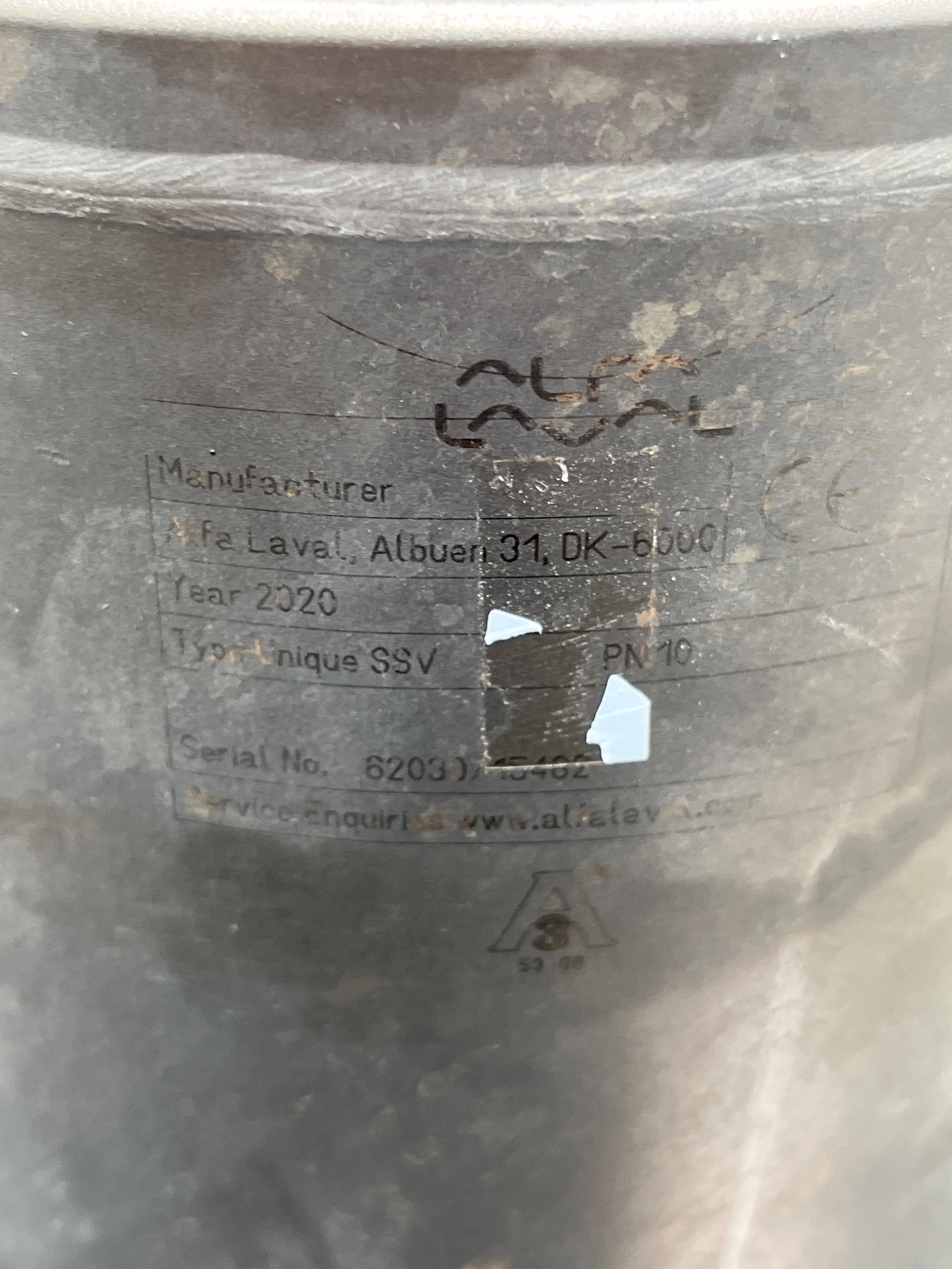 ALFA LAVAL UNIQUE SSV PN10 Pneumatic Seat Valve USED 3