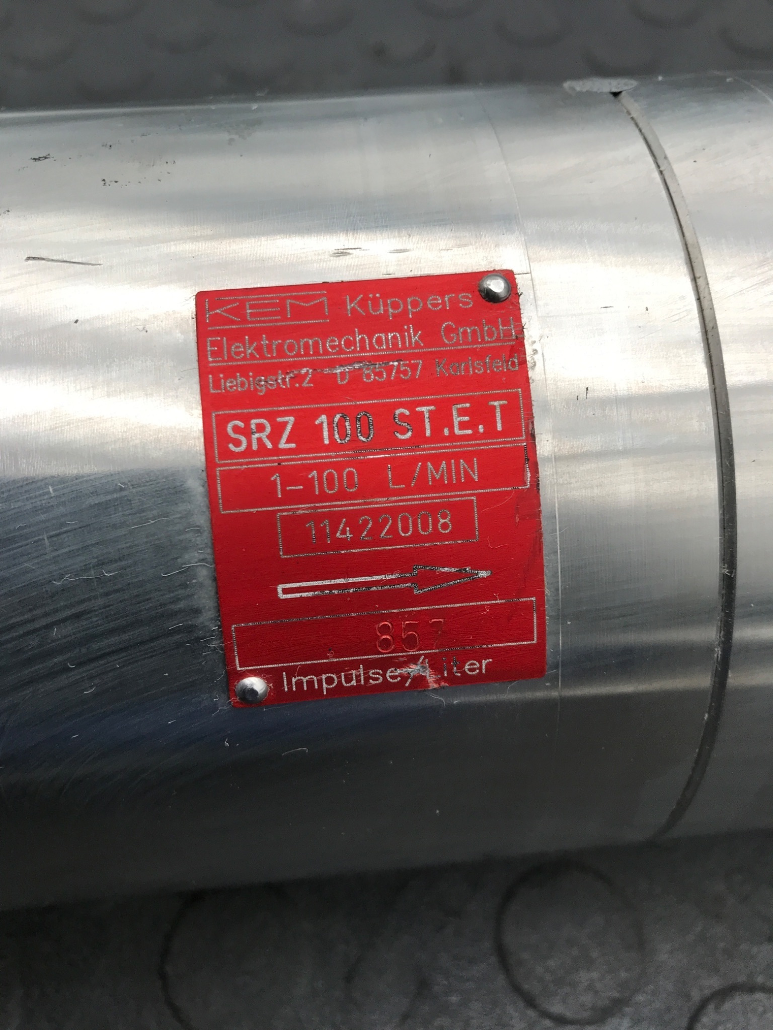 KEM SRZ 100 ST Helical Gear Flow Meter USED 1